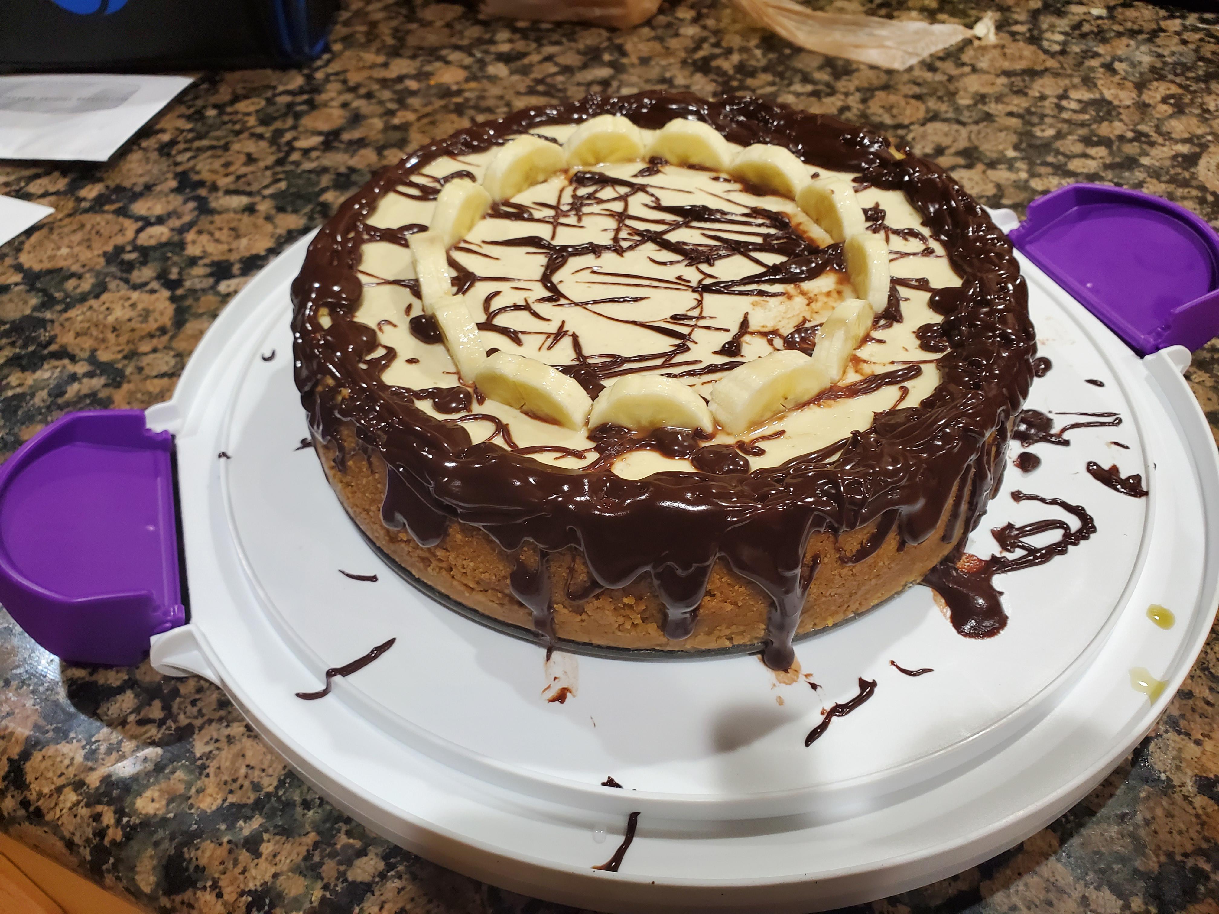 Banana Cheesecake w/ Chocolate cheesecake