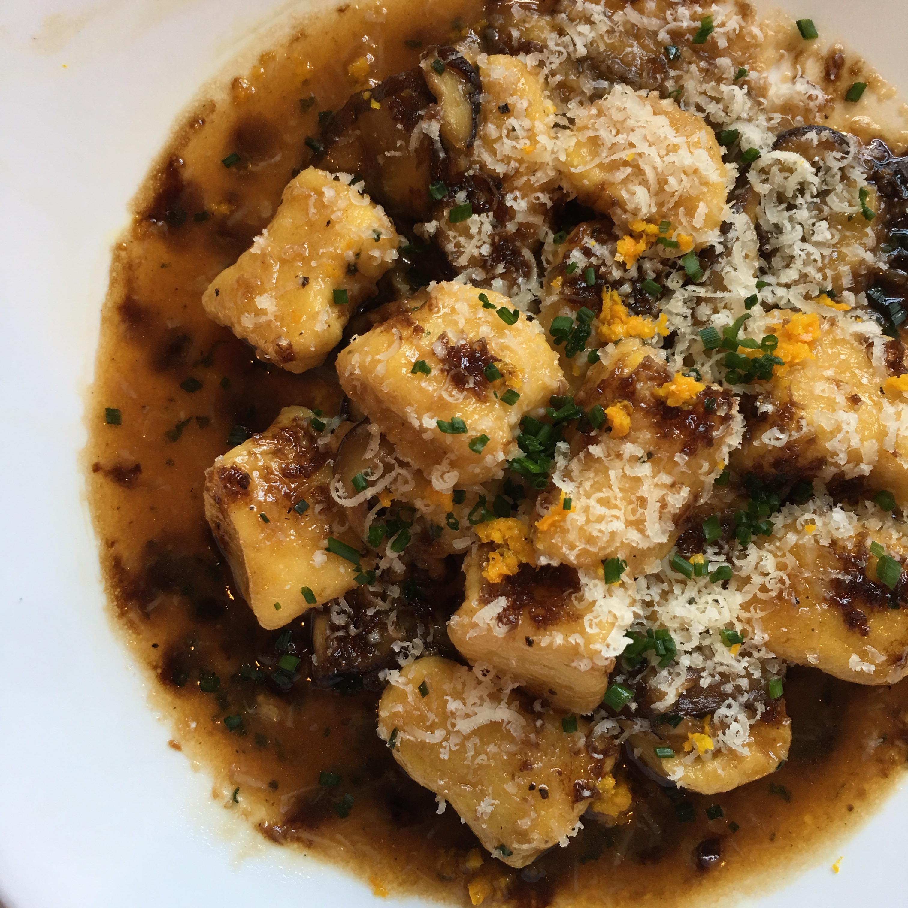 [Homemade] Ricotta Gnocchi in Demiglace with Shiitake and Orange