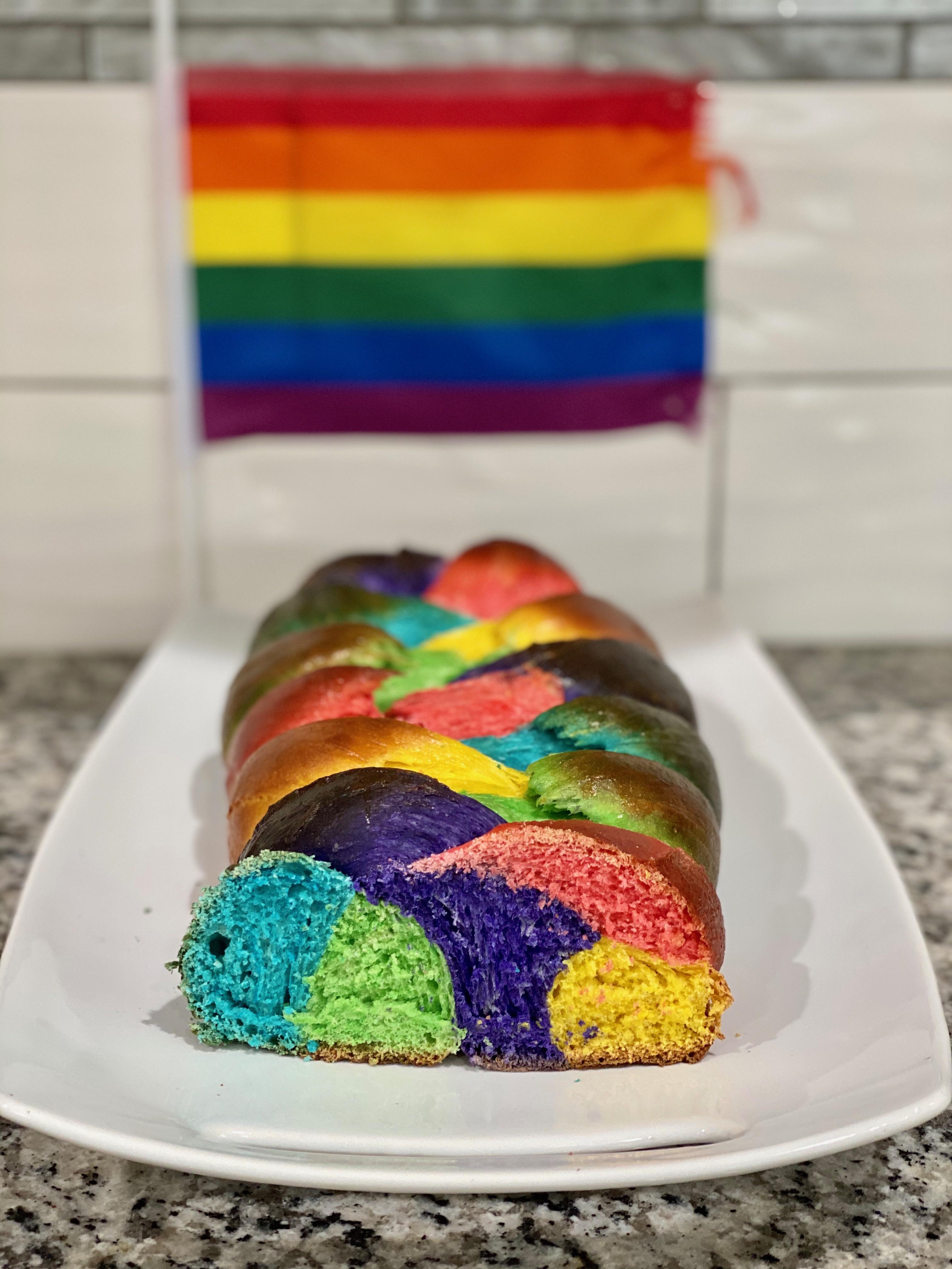 Week 25 Bread FreeFormed Loaf Gay Pride Challah 🏳️‍🌈 r