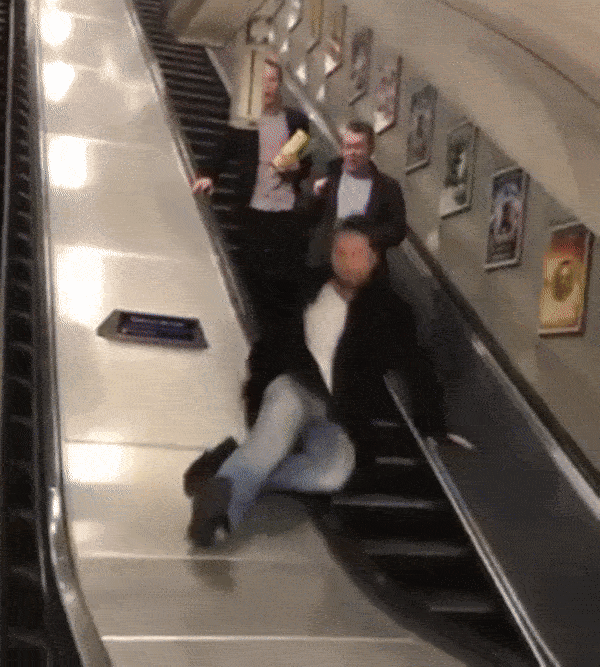 HMFT after I slide down the escalator. r/holdmyfeedingtube