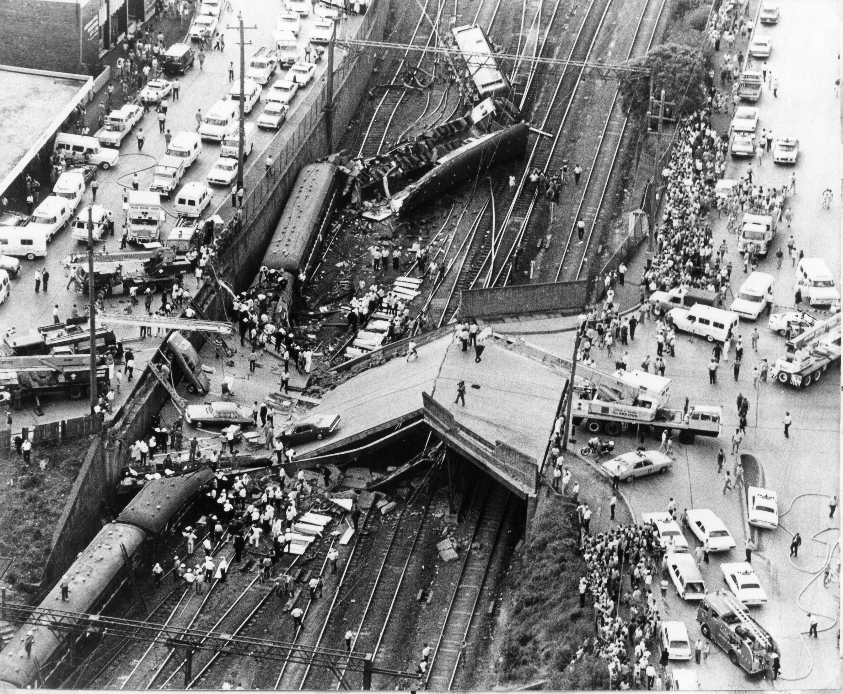 Aftermath of the Granville rail disaster, 83 people die when a crowded