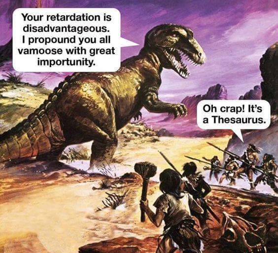 Its a thesaurus! iamverysmart