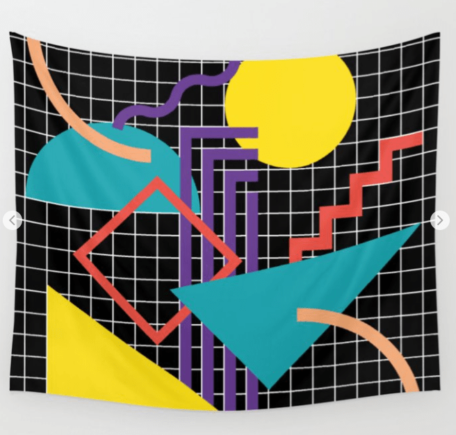 Memphis Pattern Wall Tapestry r/80sdesign