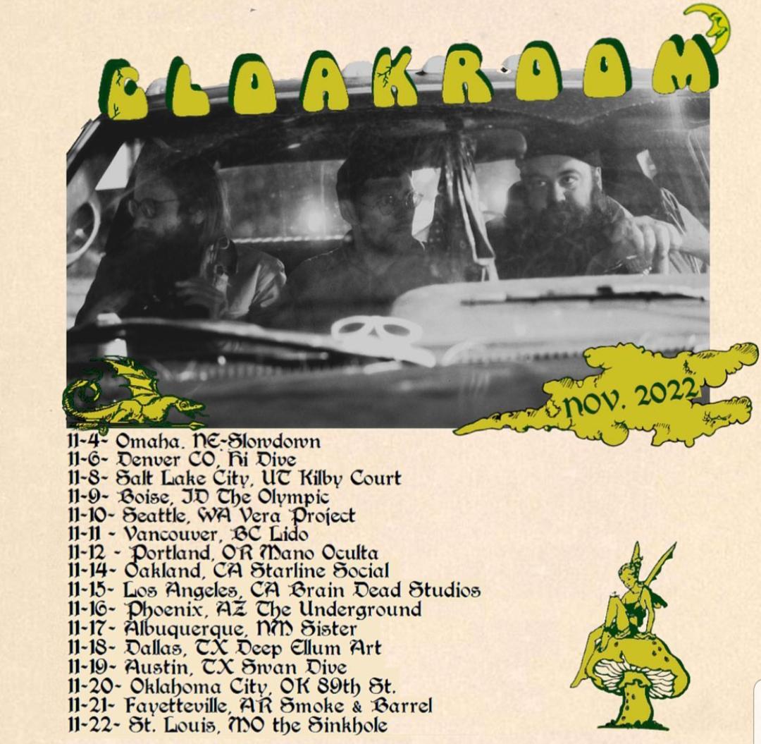 CLOAKROOM west coast tour November 2022. r/shoegaze