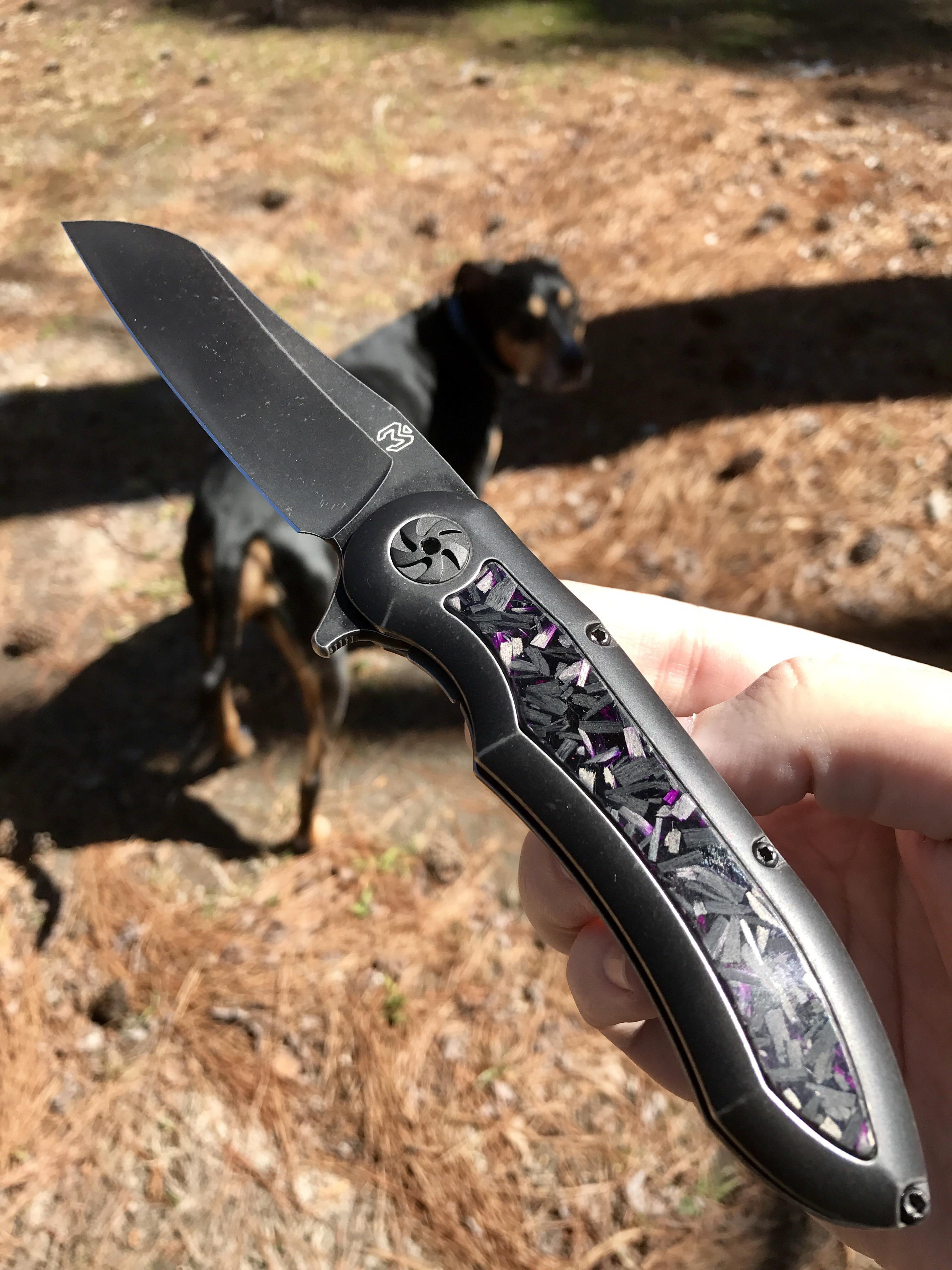 NKD Millit Knives Max Evolution. Bonus dog with doubtful glances. r
