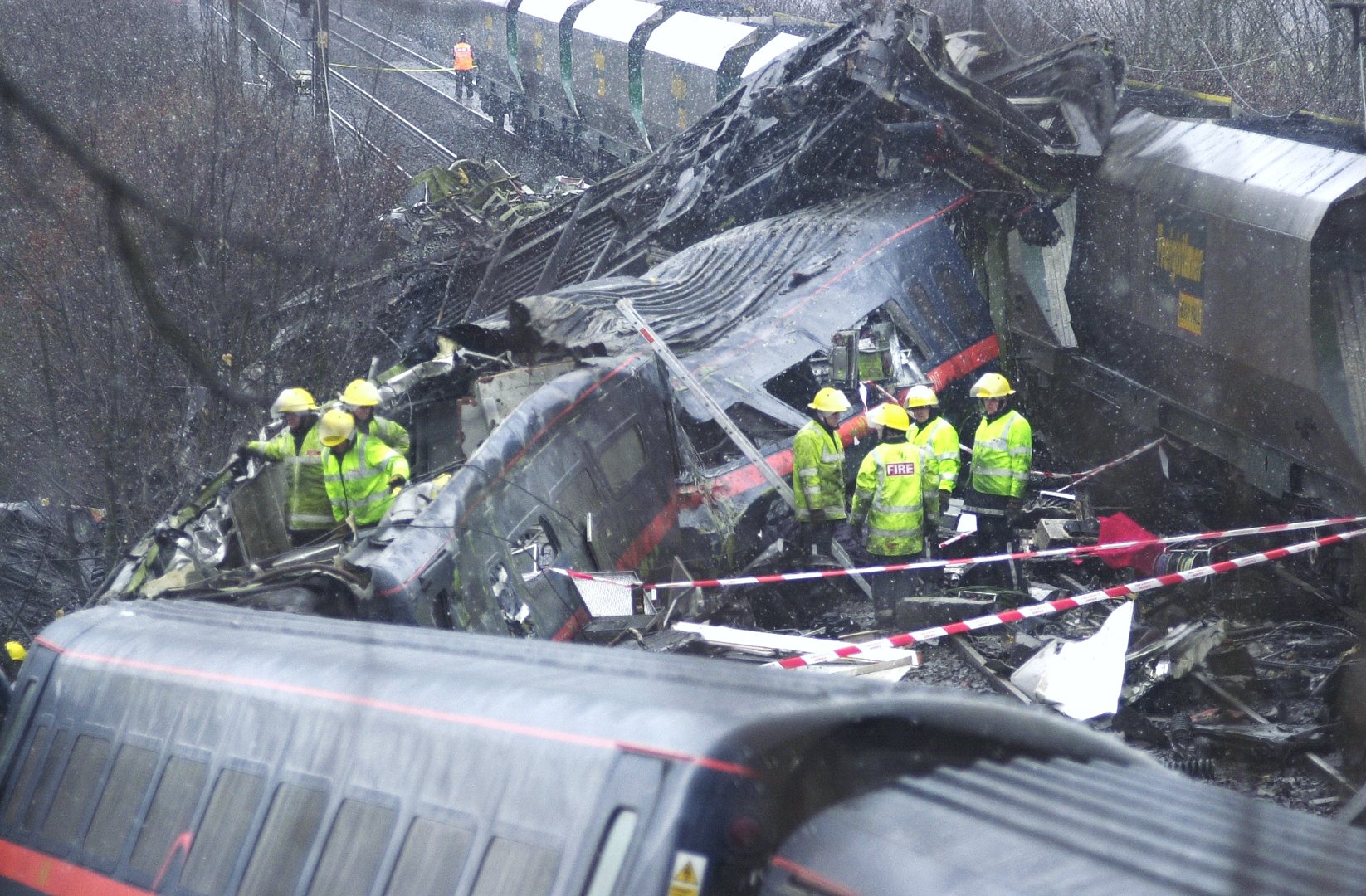 Train Crash Series 45 The 2001 Great Heck train crash. A British Intercity derails after