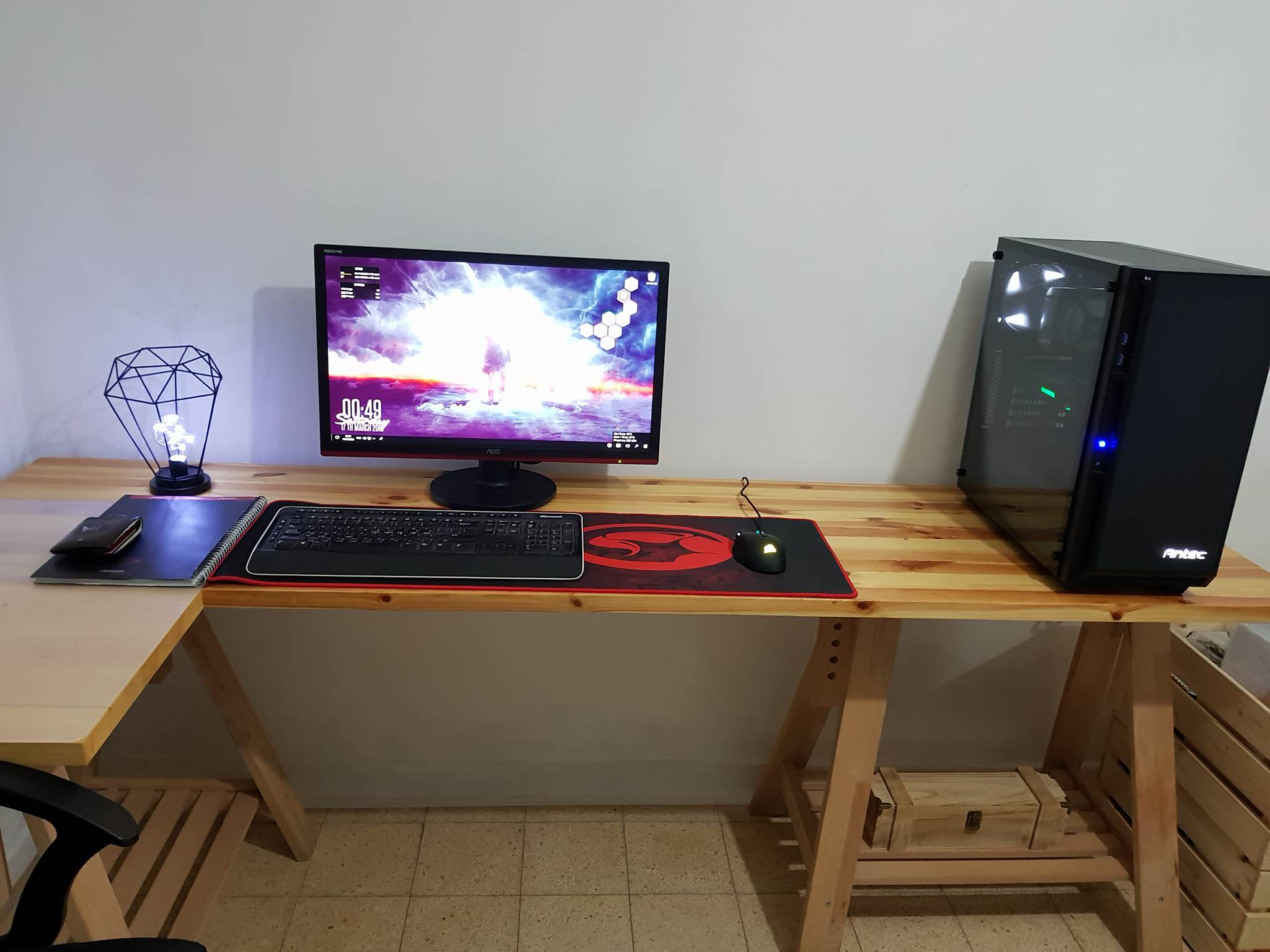 DIY desk, Cable management and overall battlestation Would like to be