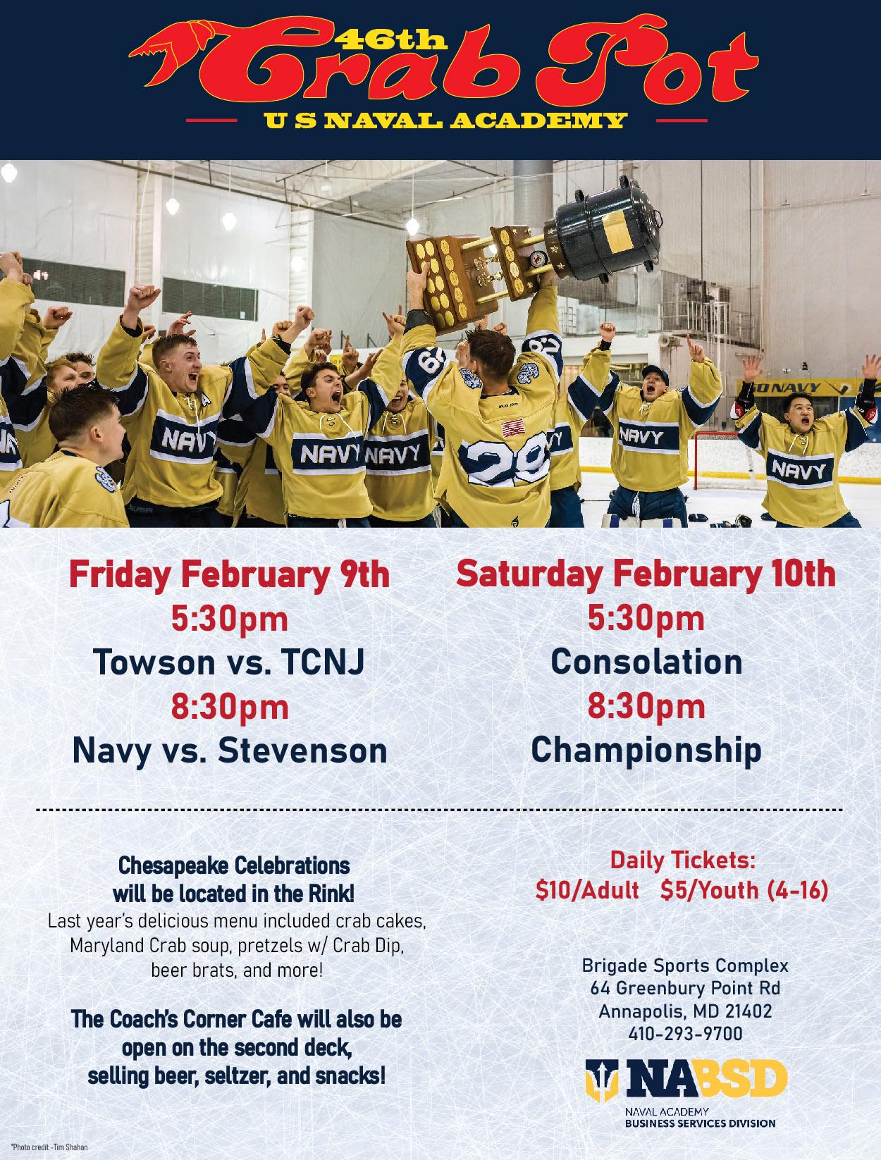 46th Crab Pot Tournament this weekend at the U.S. Naval Academy (Hosted