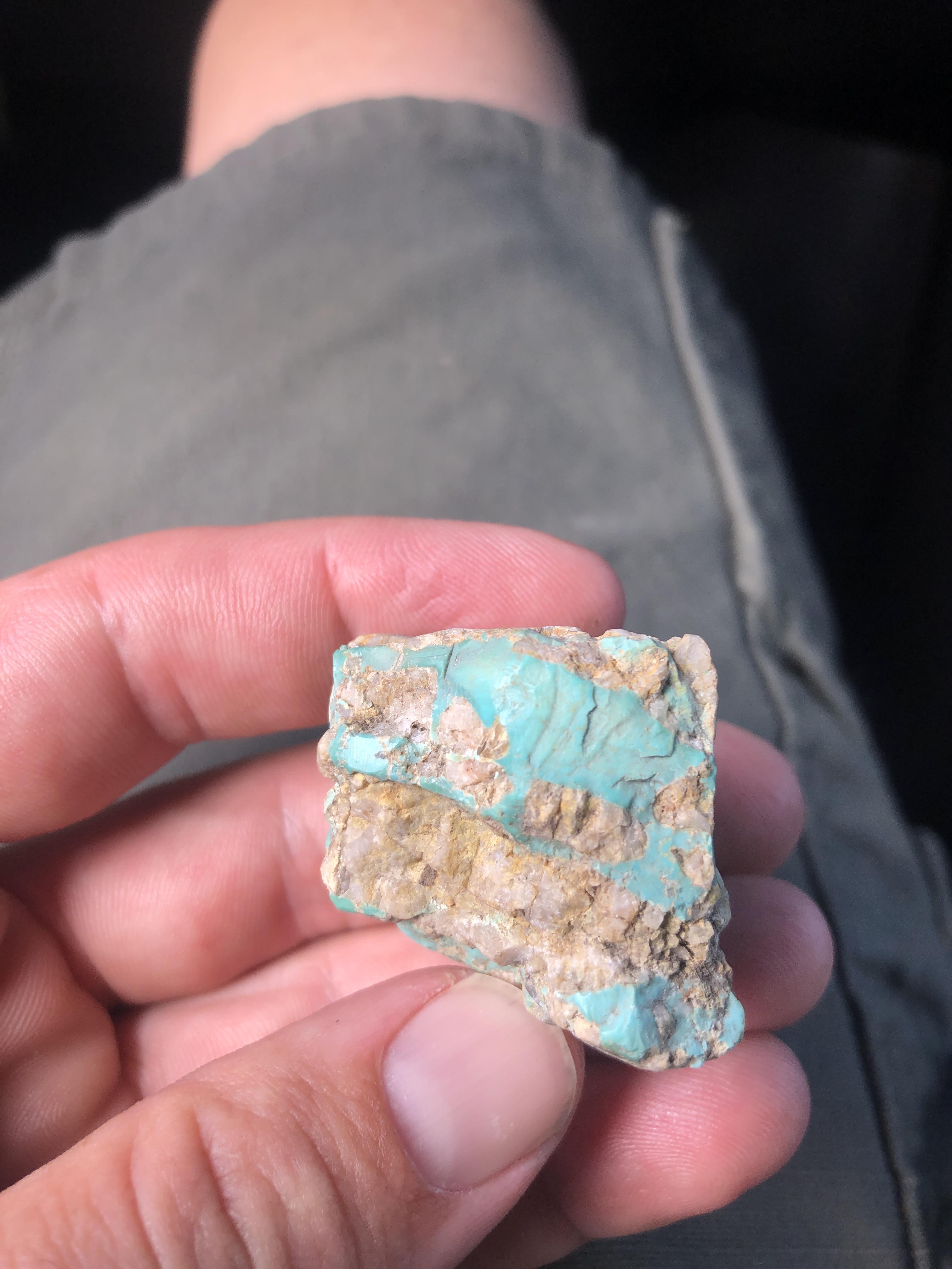 What is this blue/green through this rock? Found in Oregon r