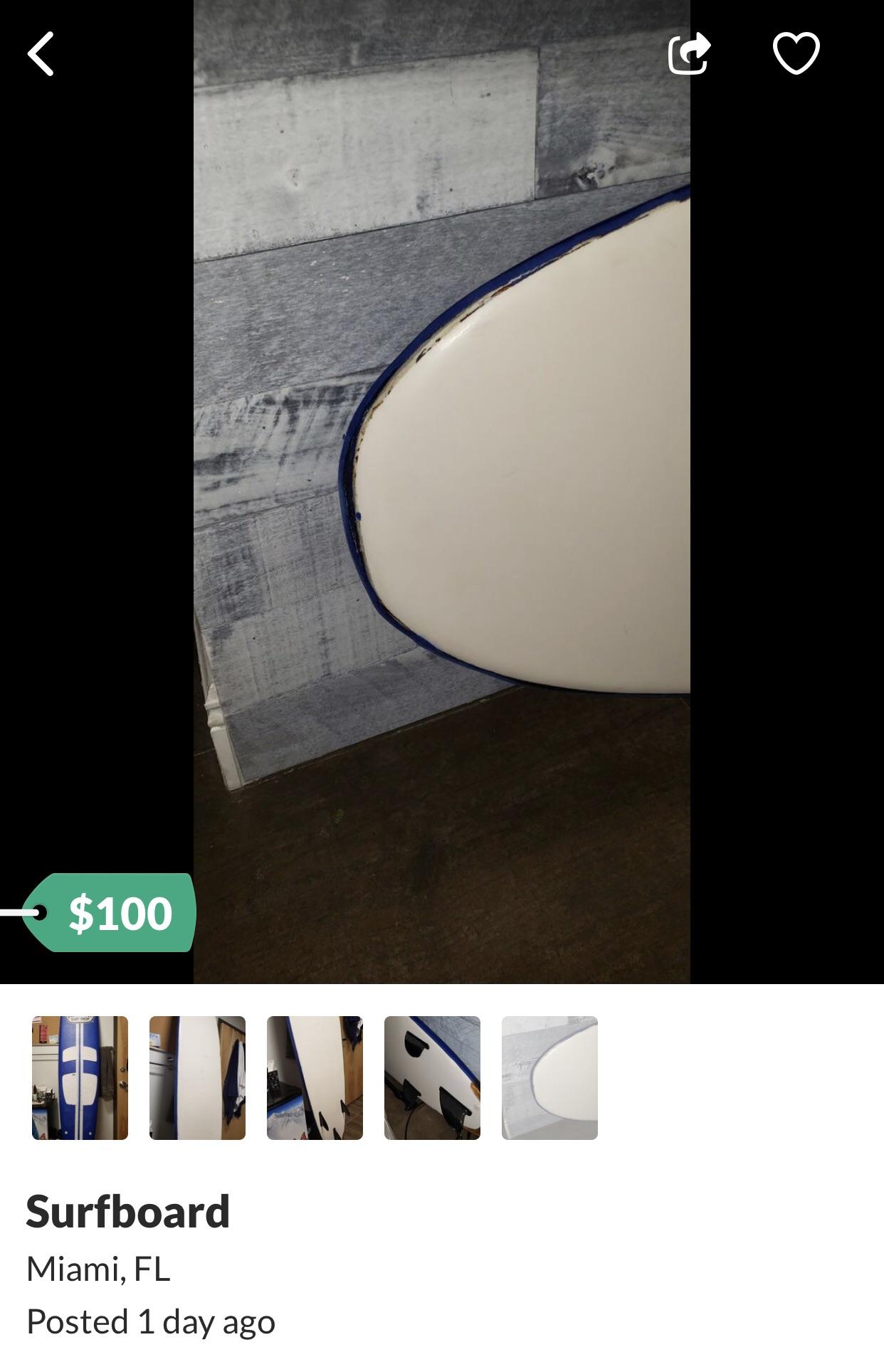 Help! with buying used surfboard and water sealer. Top seems to be