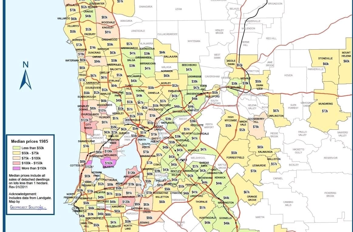 Perth Median House Prices in 1985. Discuss. r/perth