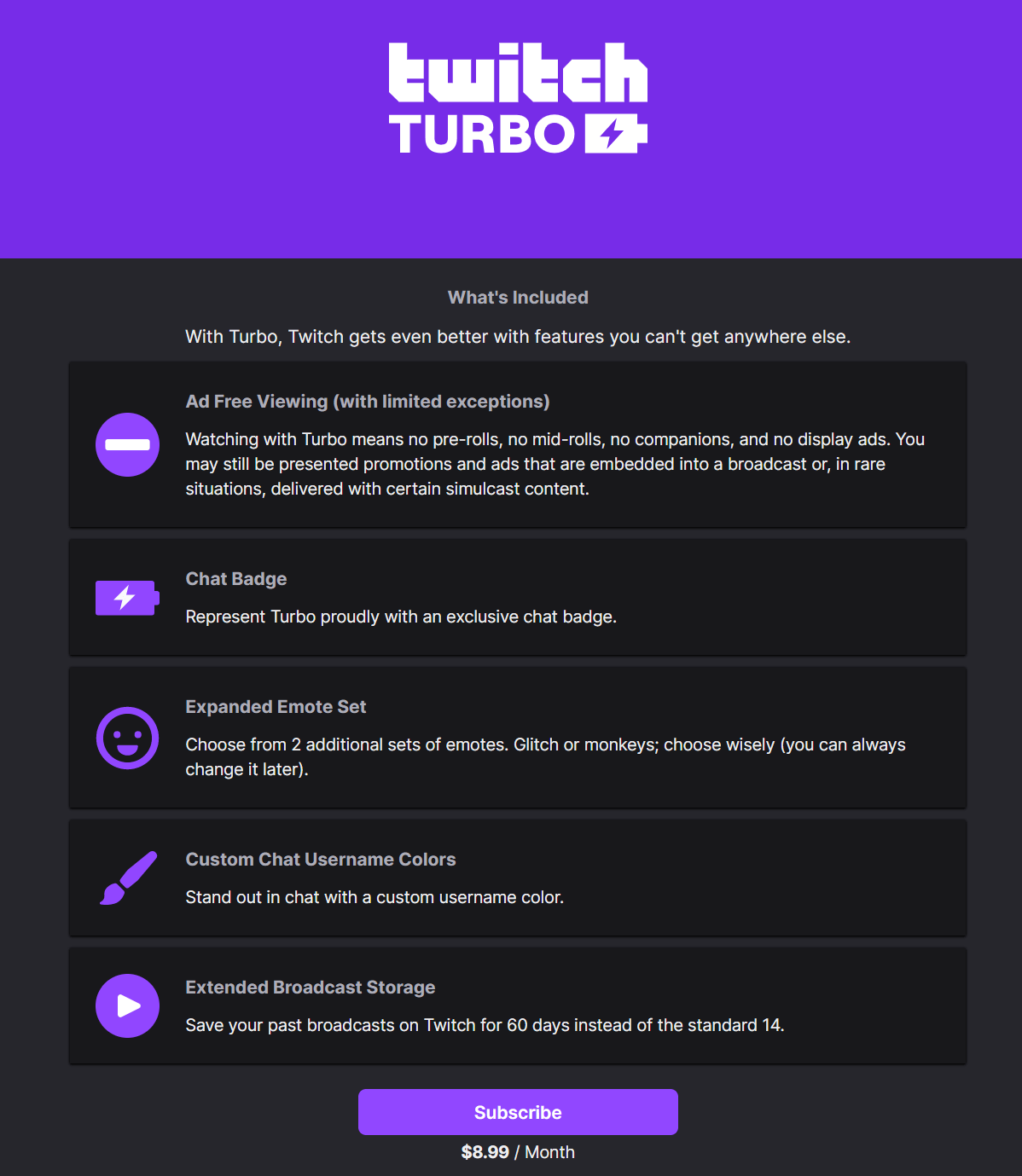 The fact that Twitch Turbo costs the same as a Netflix subscription and