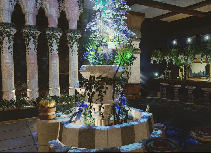 help!! How can I display ivy pillar only half out from the floor? r