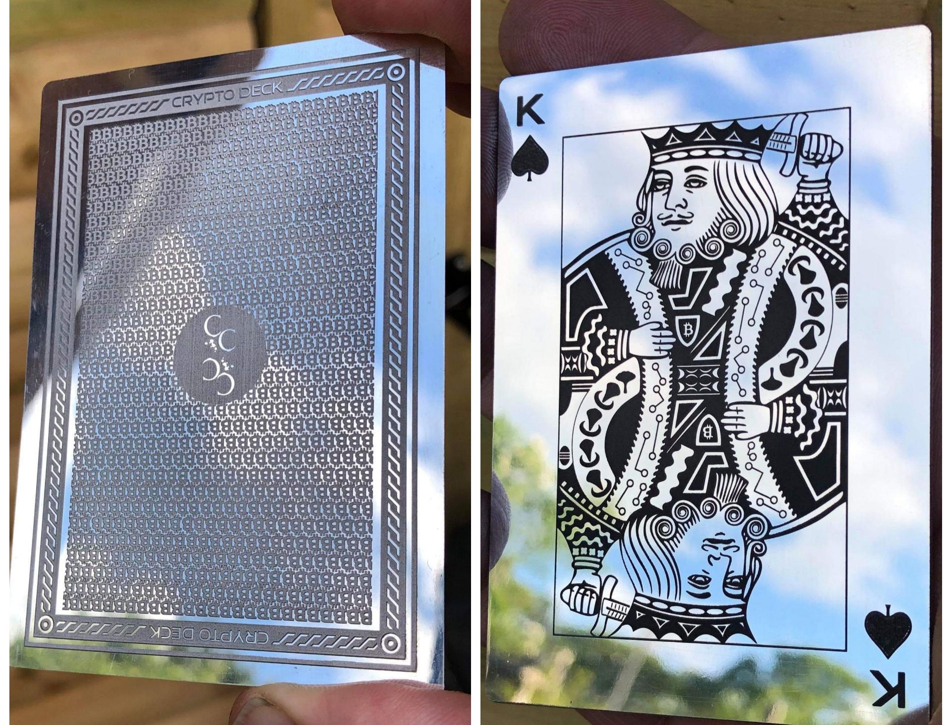 A . 999 fine bitcoin themed playing card i have just created. Yes, its