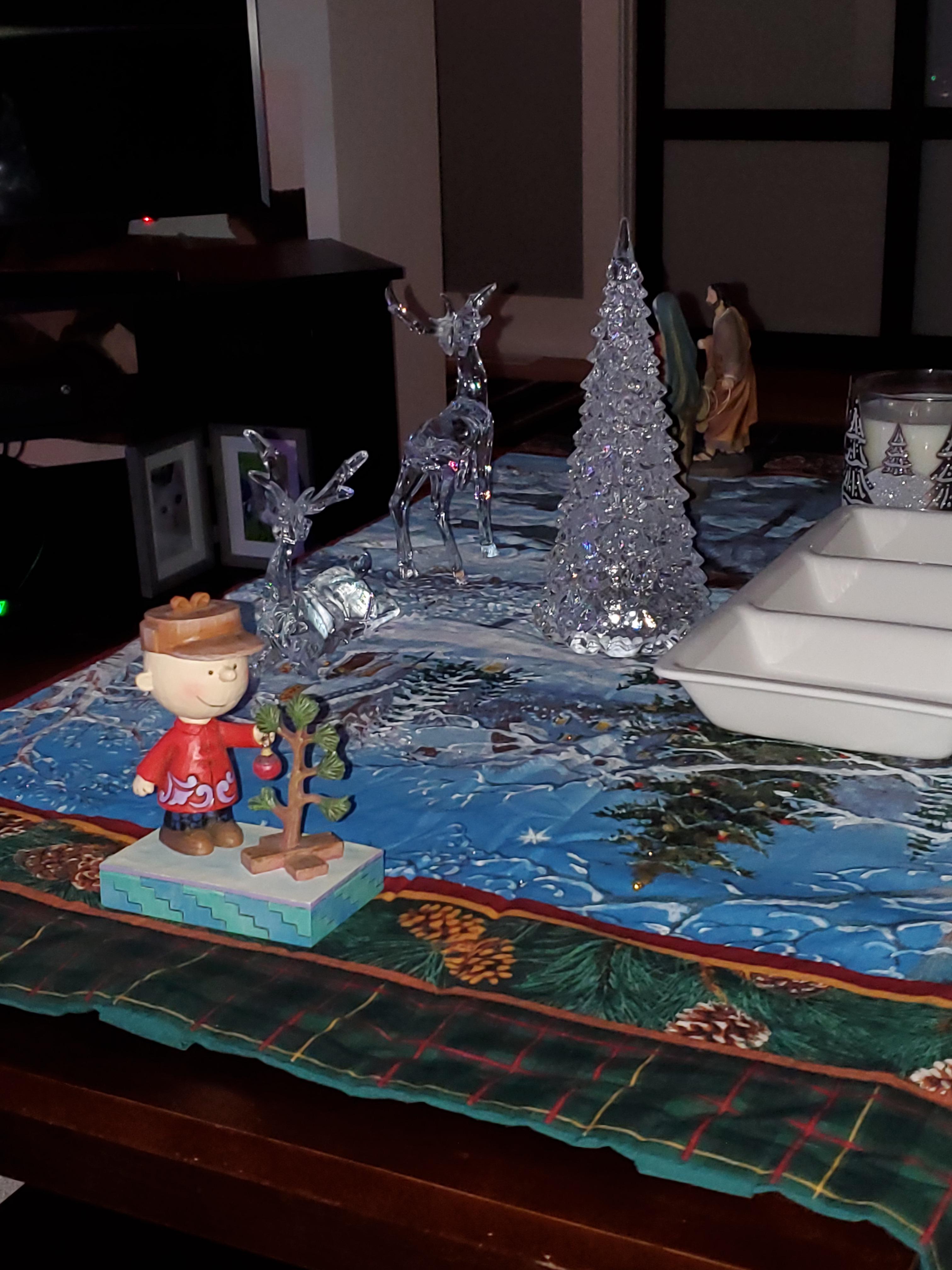 He's my favorite Christmas decoration. First out and last to be put