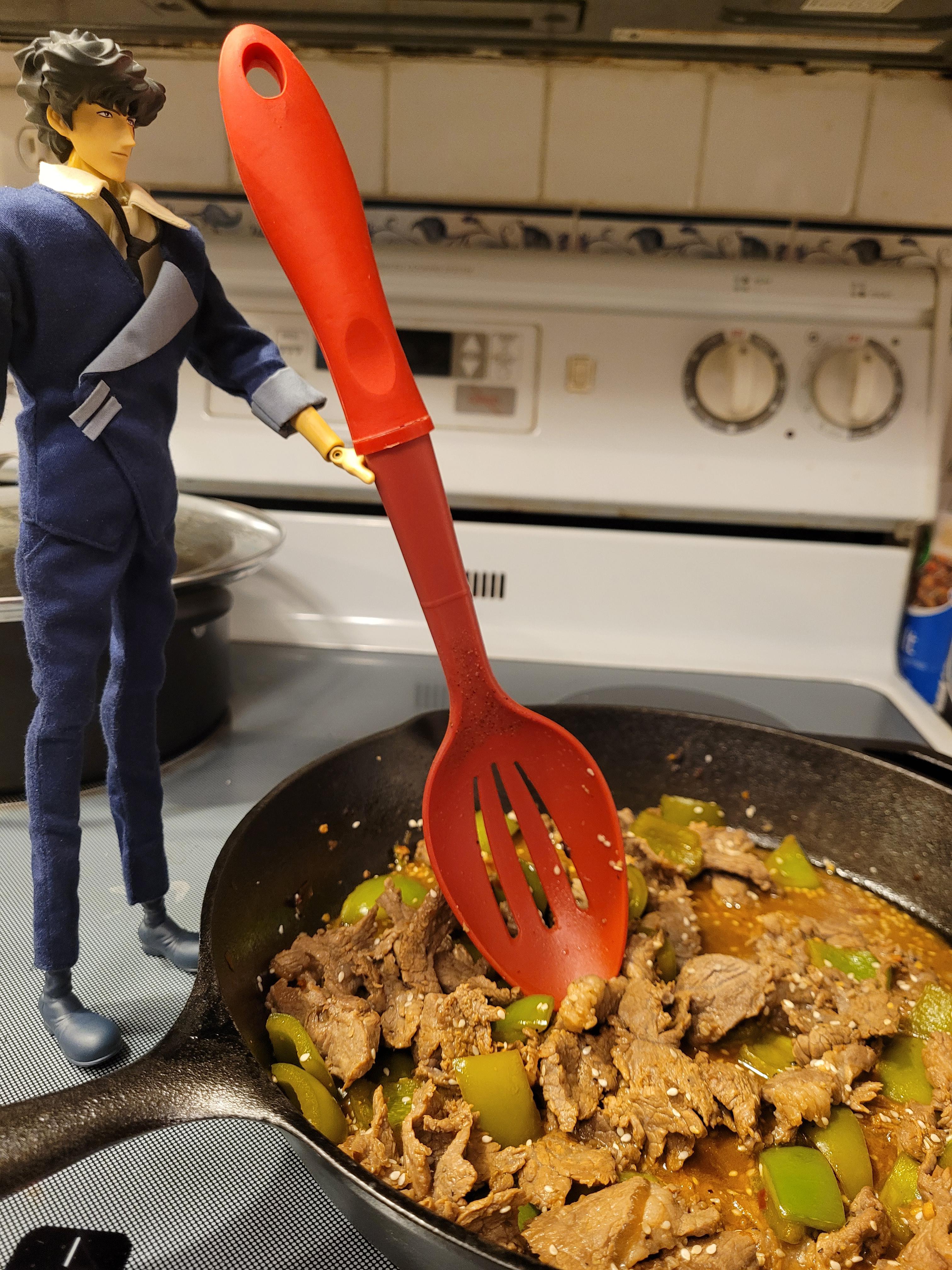 Bell Peppers and Beef. Recipe in the comments. r/cowboybebop