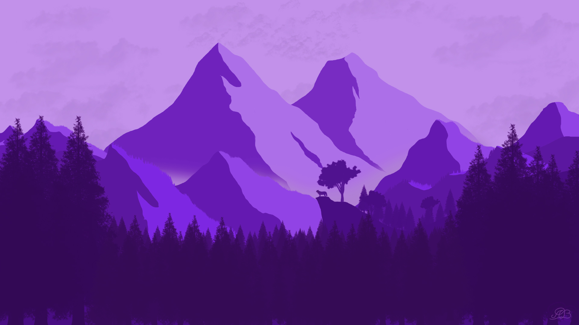 Purple mountains, me, digital, 2020 r/Art