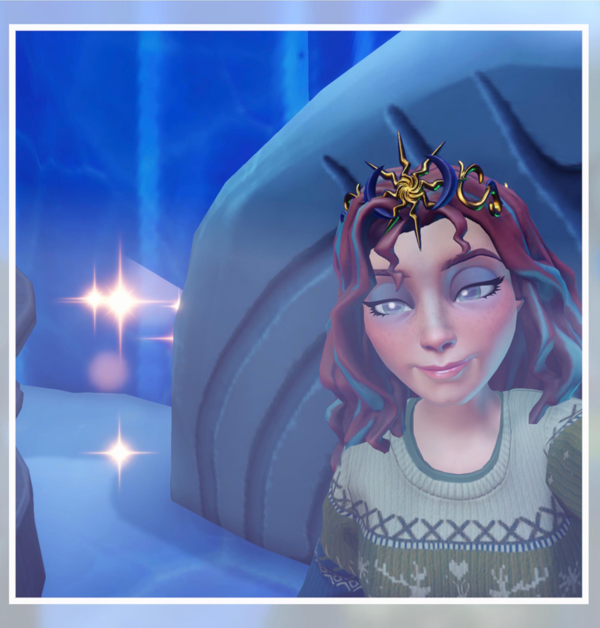 Me still sad because my orange crest is still stuck in the ice wall