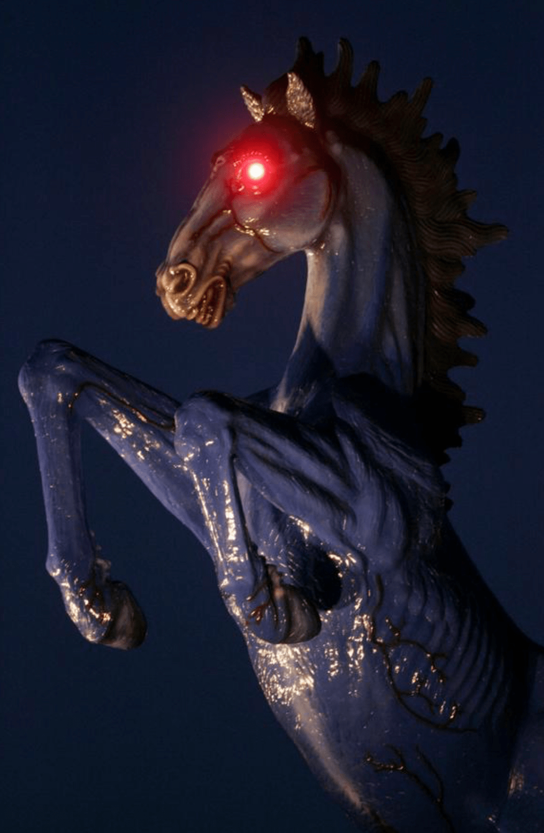 Blucifer, is a sculpture of a mustang located at Denver International