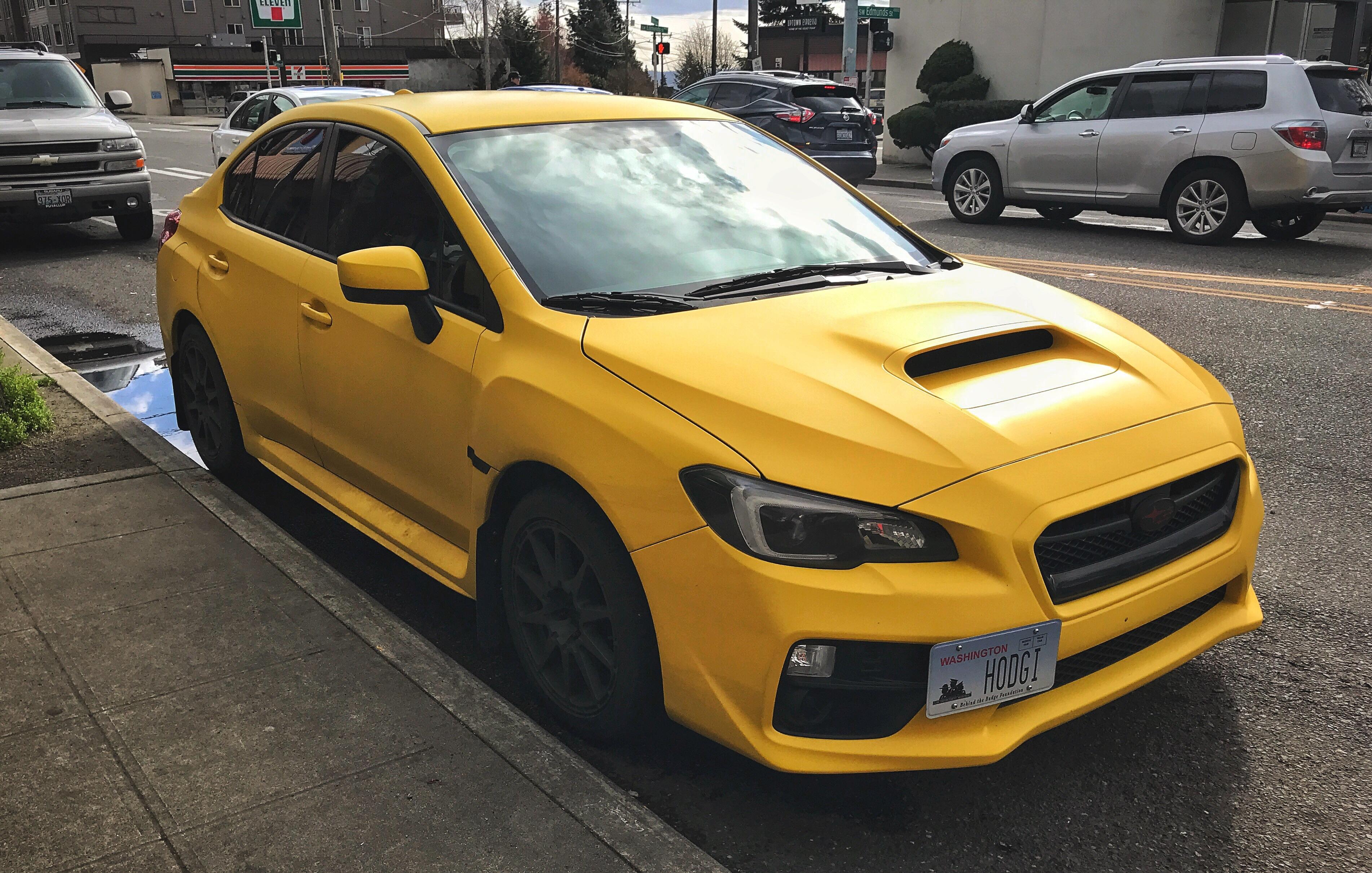 Spotted a WRX with a yellow wrap in W. Seattle r/subaru