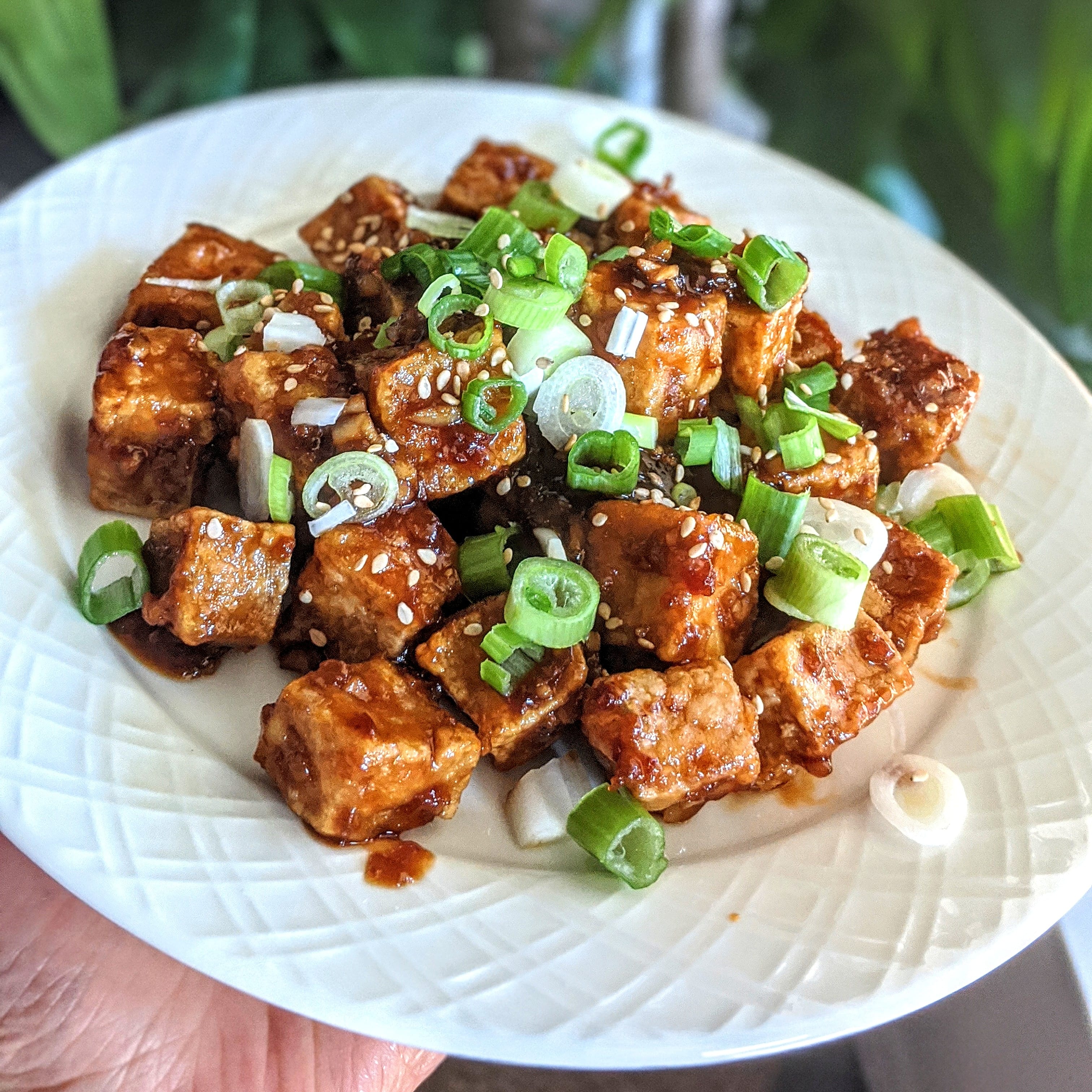 Chili Garlic Tofu Bites r/veganrecipes
