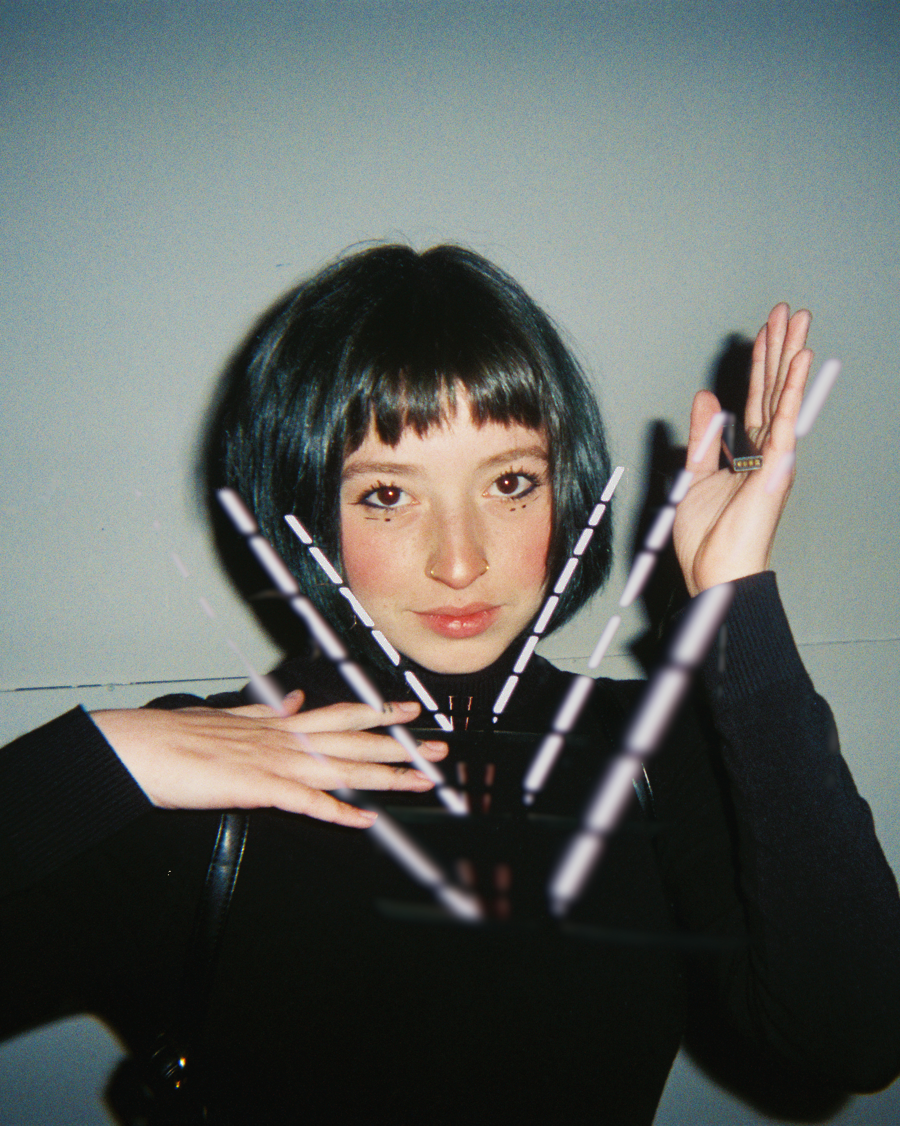 i tried compositing two pictures taken on a disposable camera. thoughts