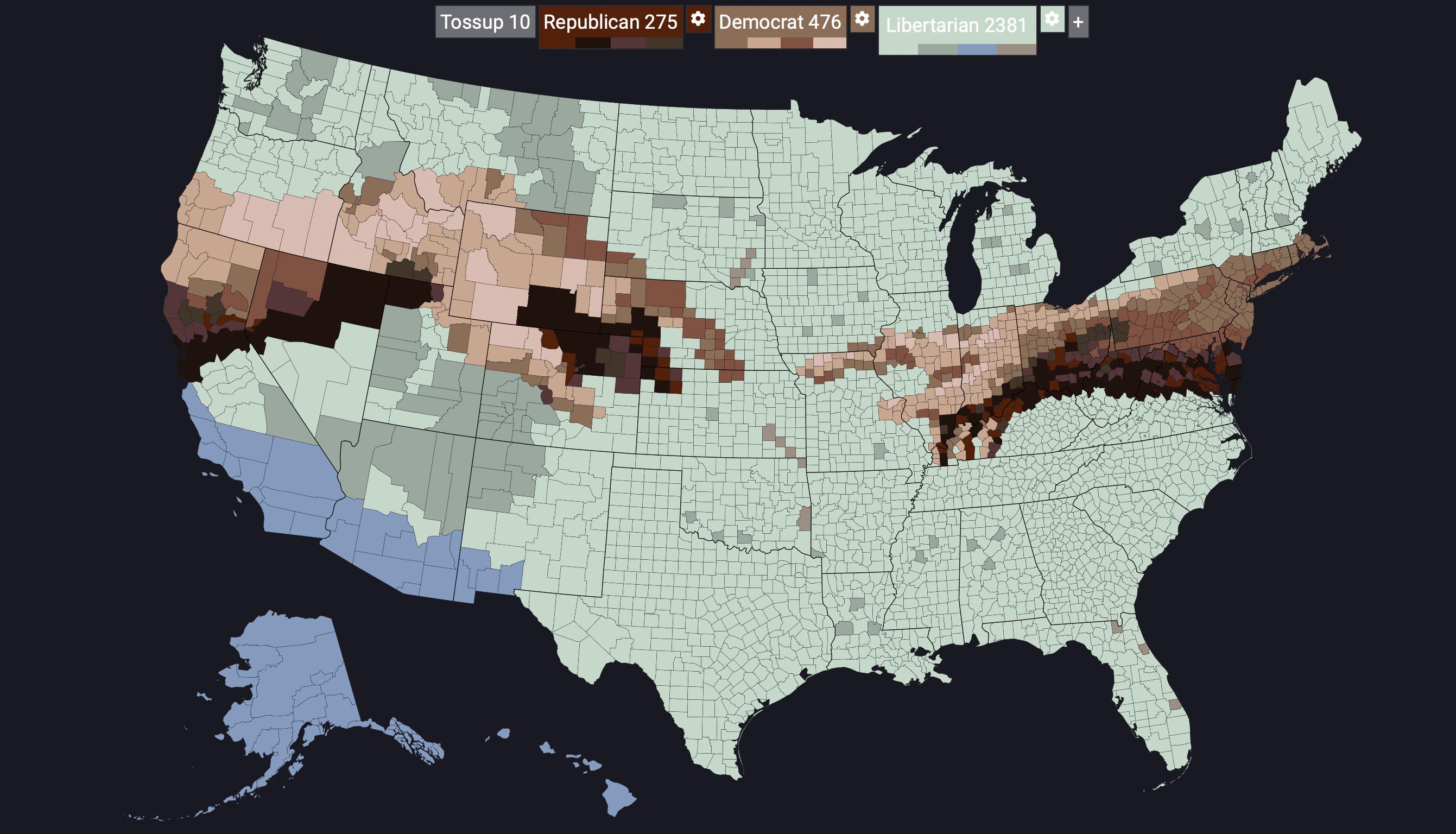Got bored and tried to paint the Creation of Adam on the county map r
