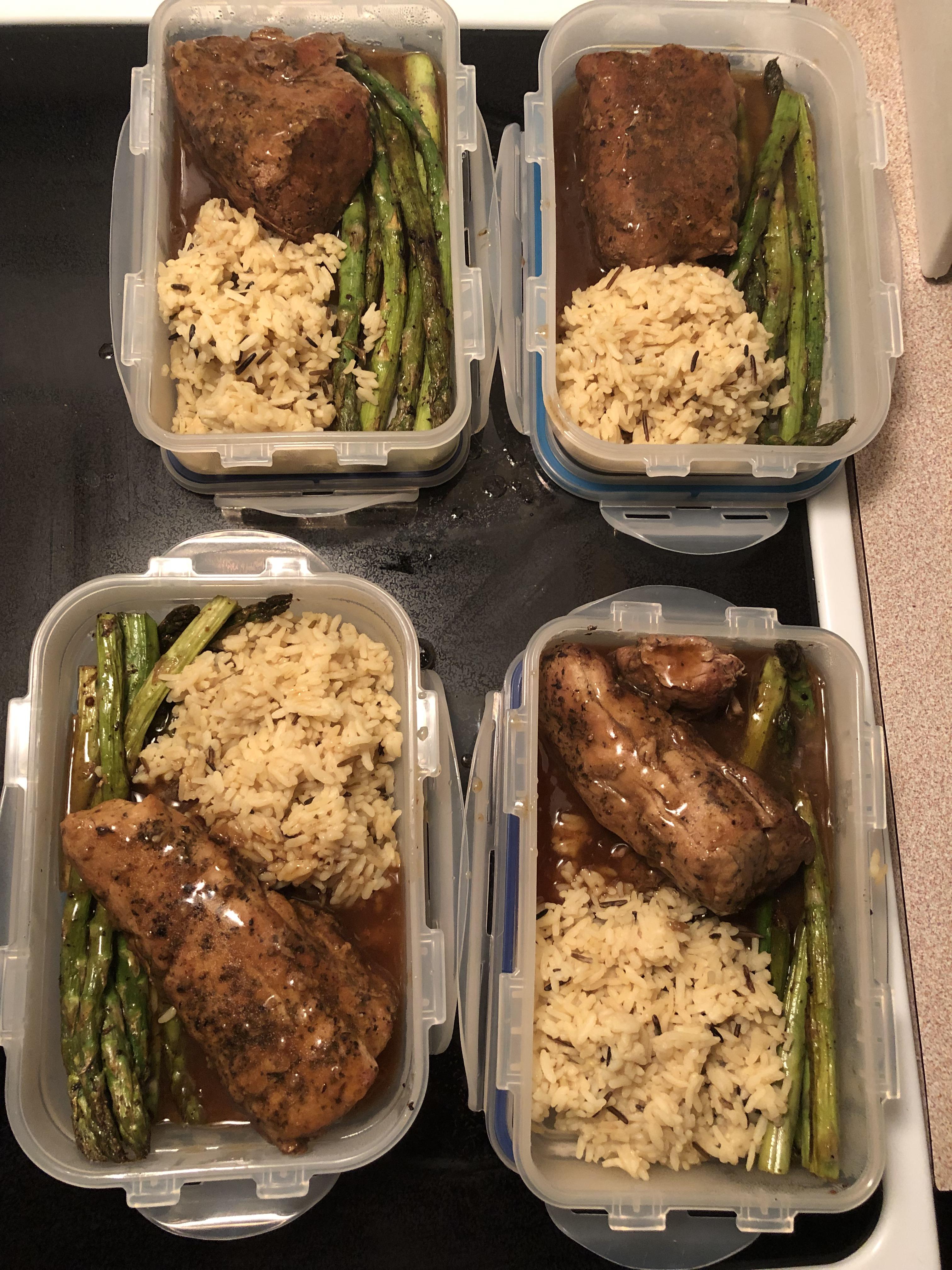 Slow cooker pork tenderloin meal prep. First time making this and it’s