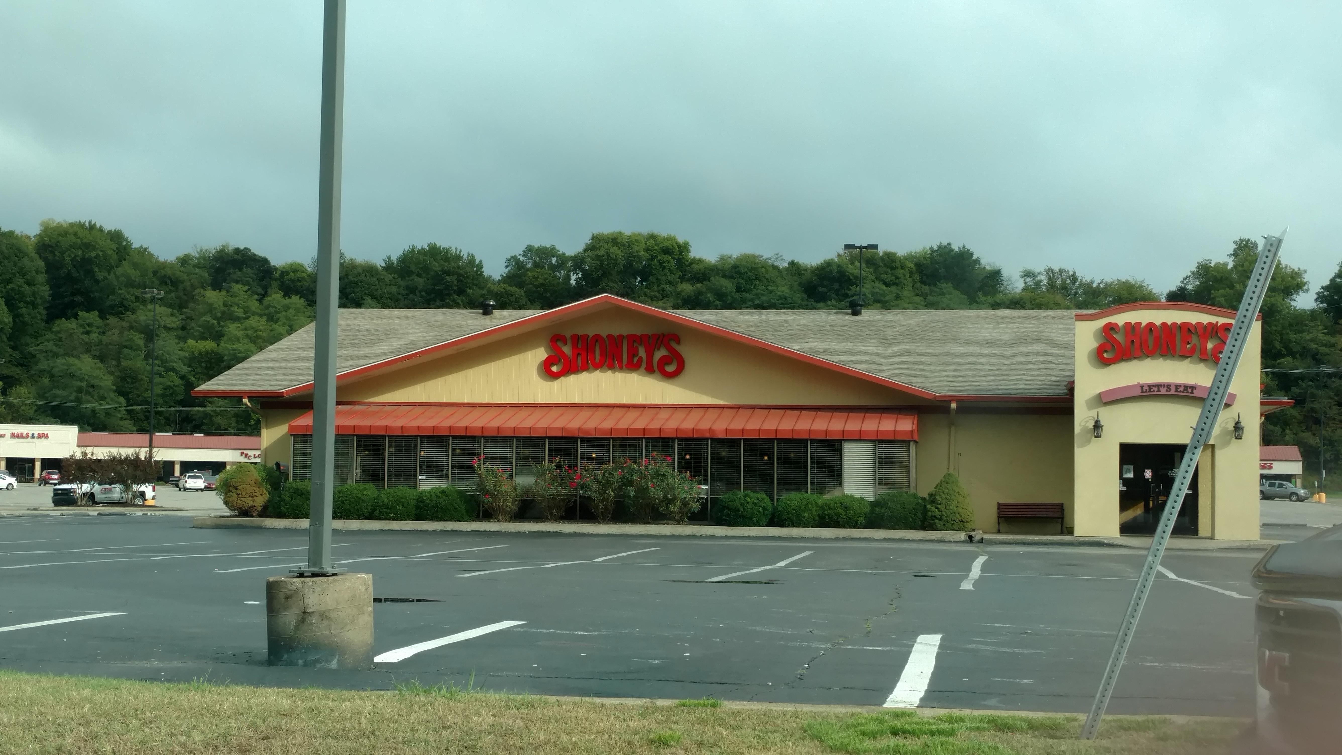 Apparently Shoney's is a real restaurant (taken today in Henderson, KY