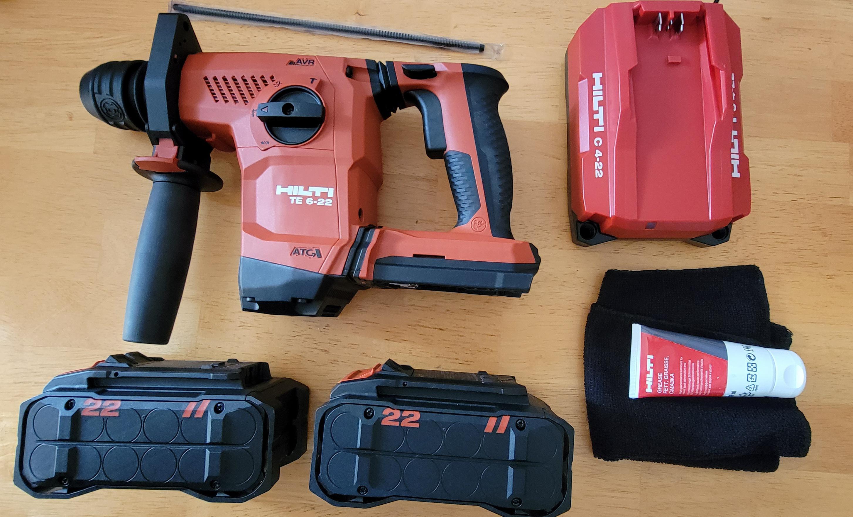NTD! Hilti TE 6-22 and 2 8AH Batteries : r/Tools