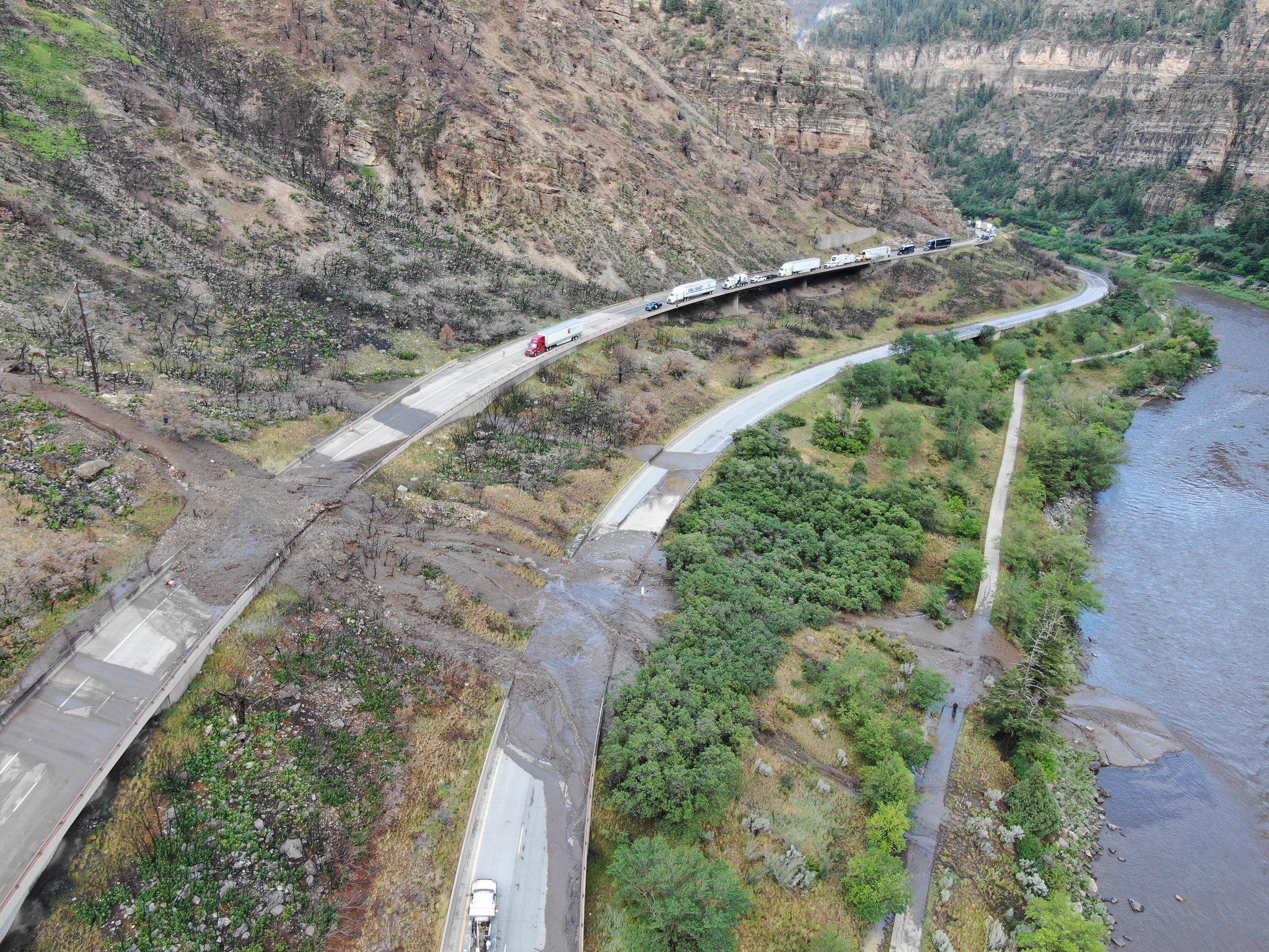 I70 through Glenwood Canyon. Colorado
