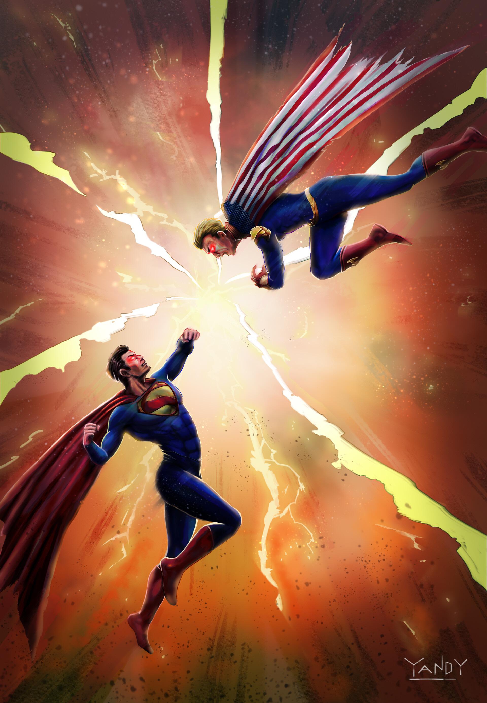 [Artwork] Superman vs. Homelander by Yandy Pang