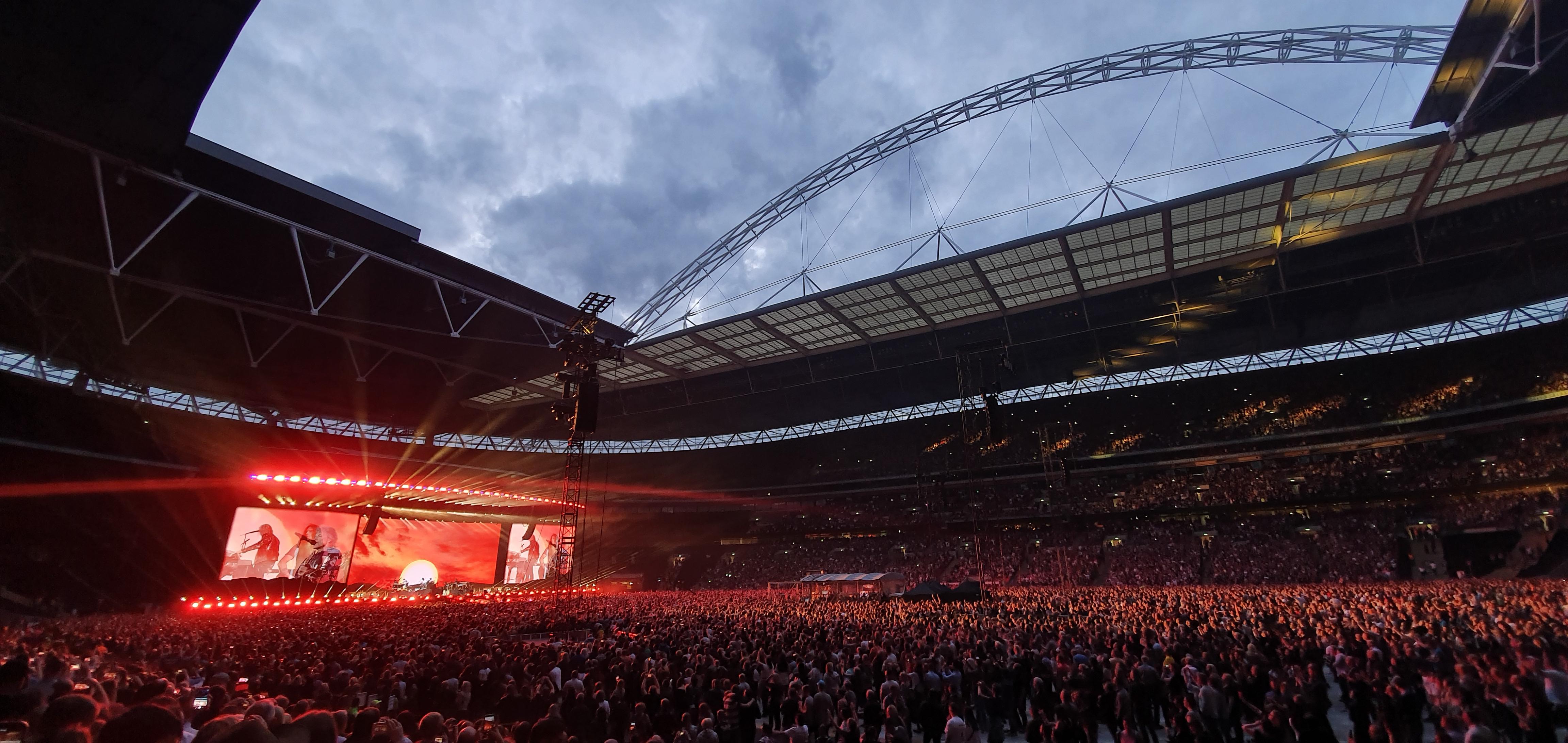 Wembley Stadium this evening during a concert r/pics