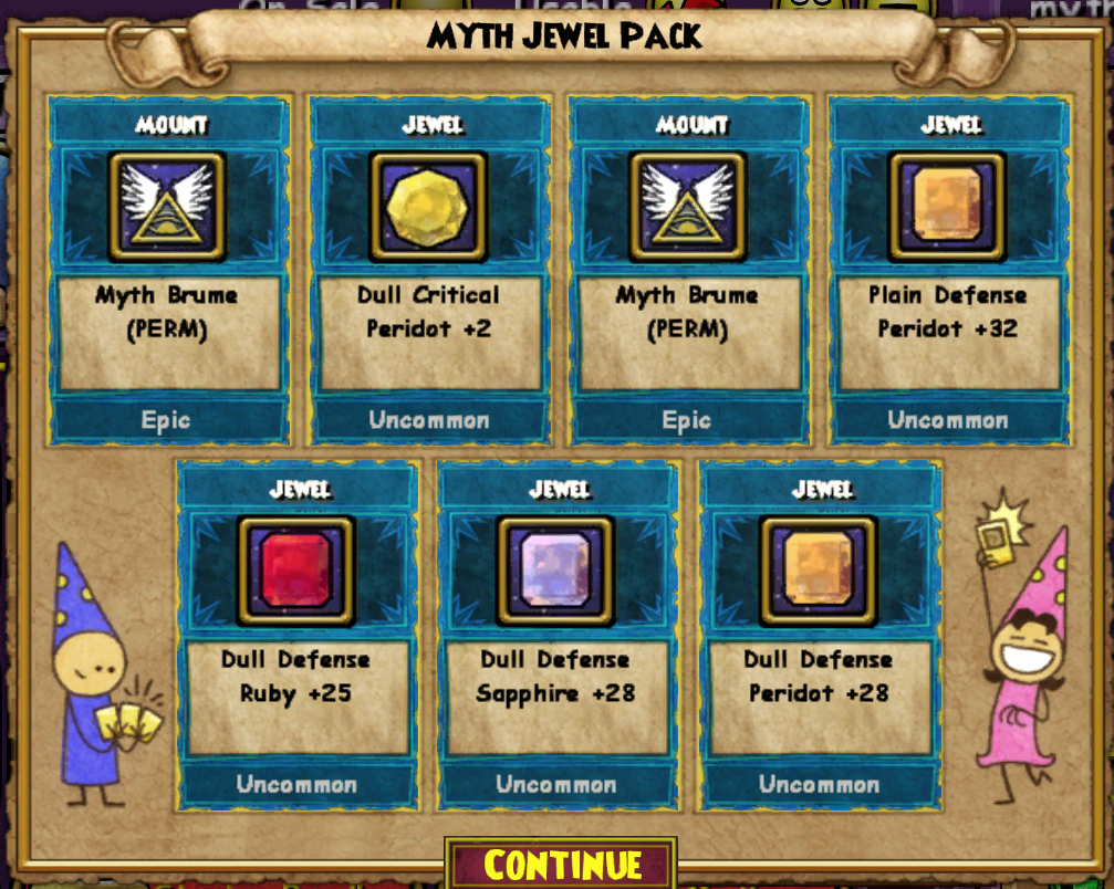 I would've honestly preferred some myth jewels... r/Wizard101