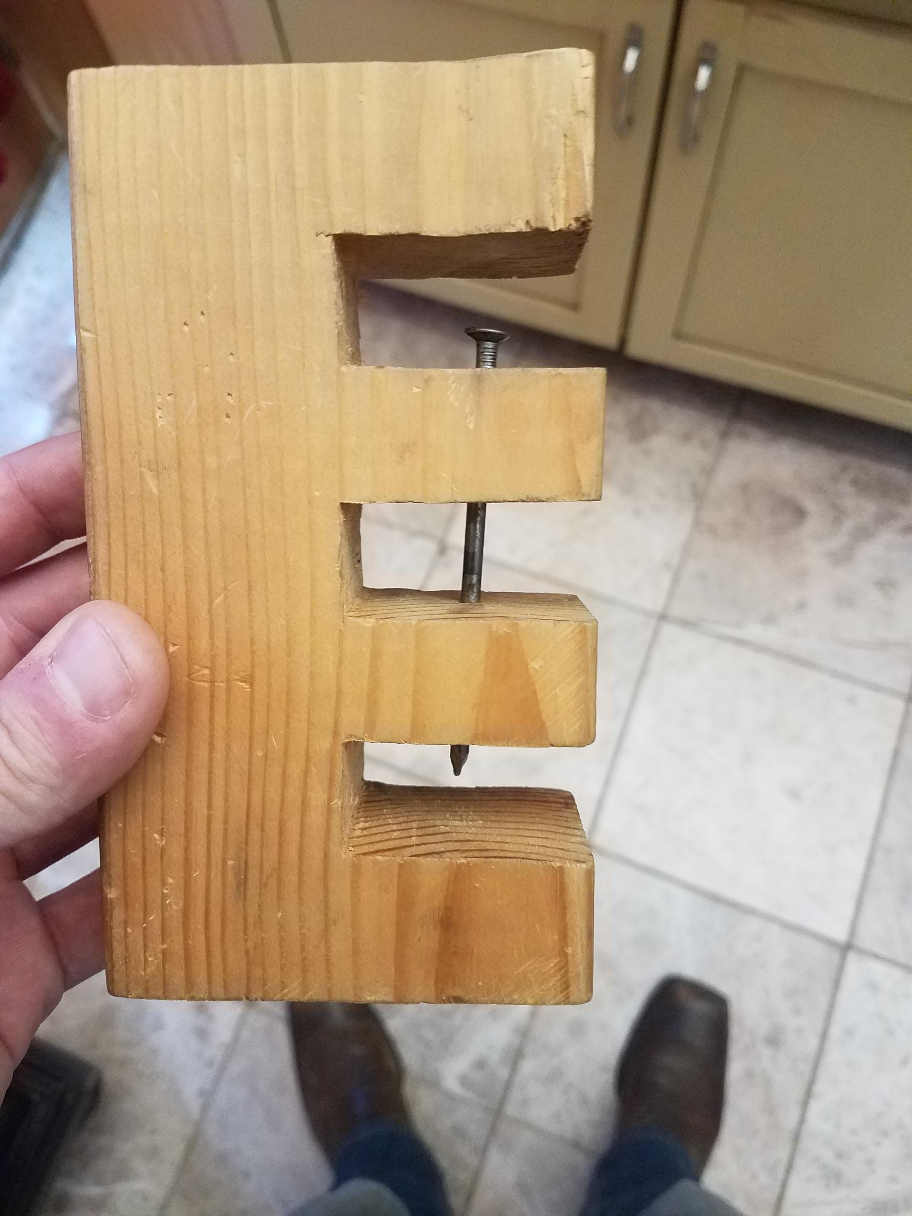 I want to get into woodworking so I did the "Impossible nail" as my