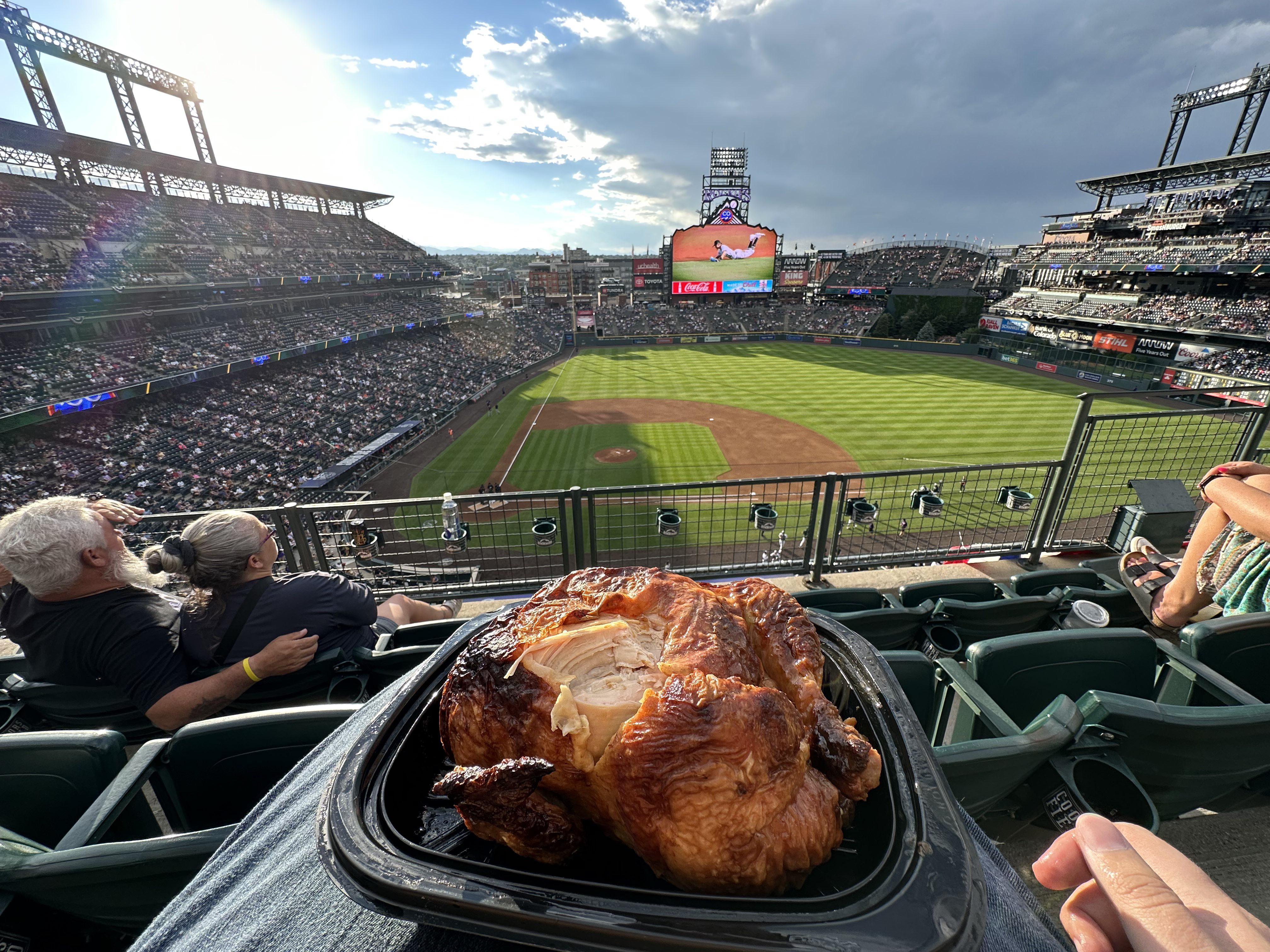 UPDATE Can you bring a whole rotisserie chicken into Coors Field? r
