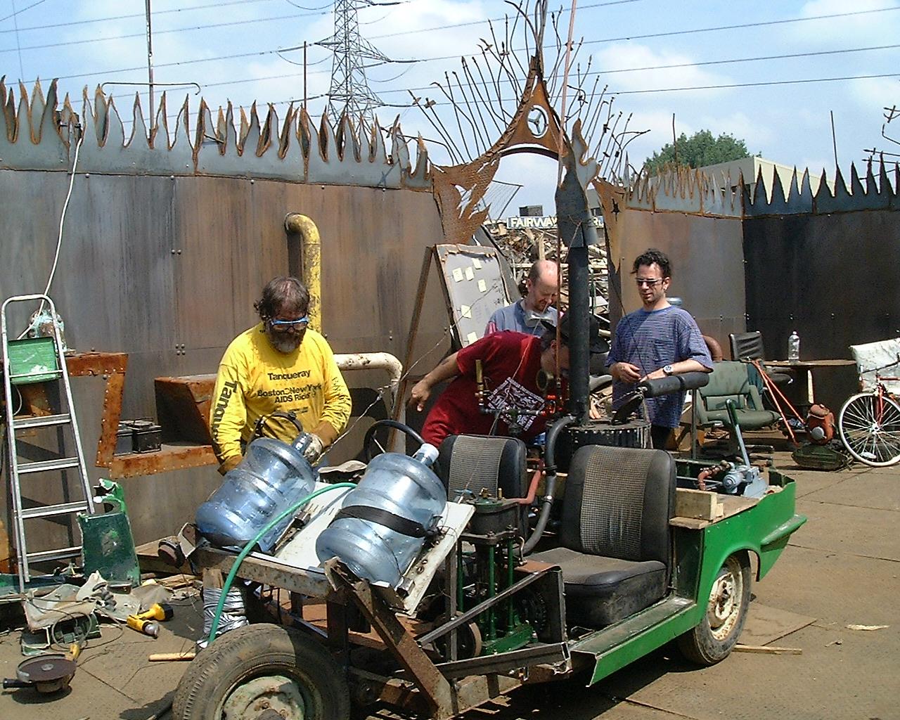 Steam conversion of a Reliant Robin. Done for Scrapheap Challenge (aka