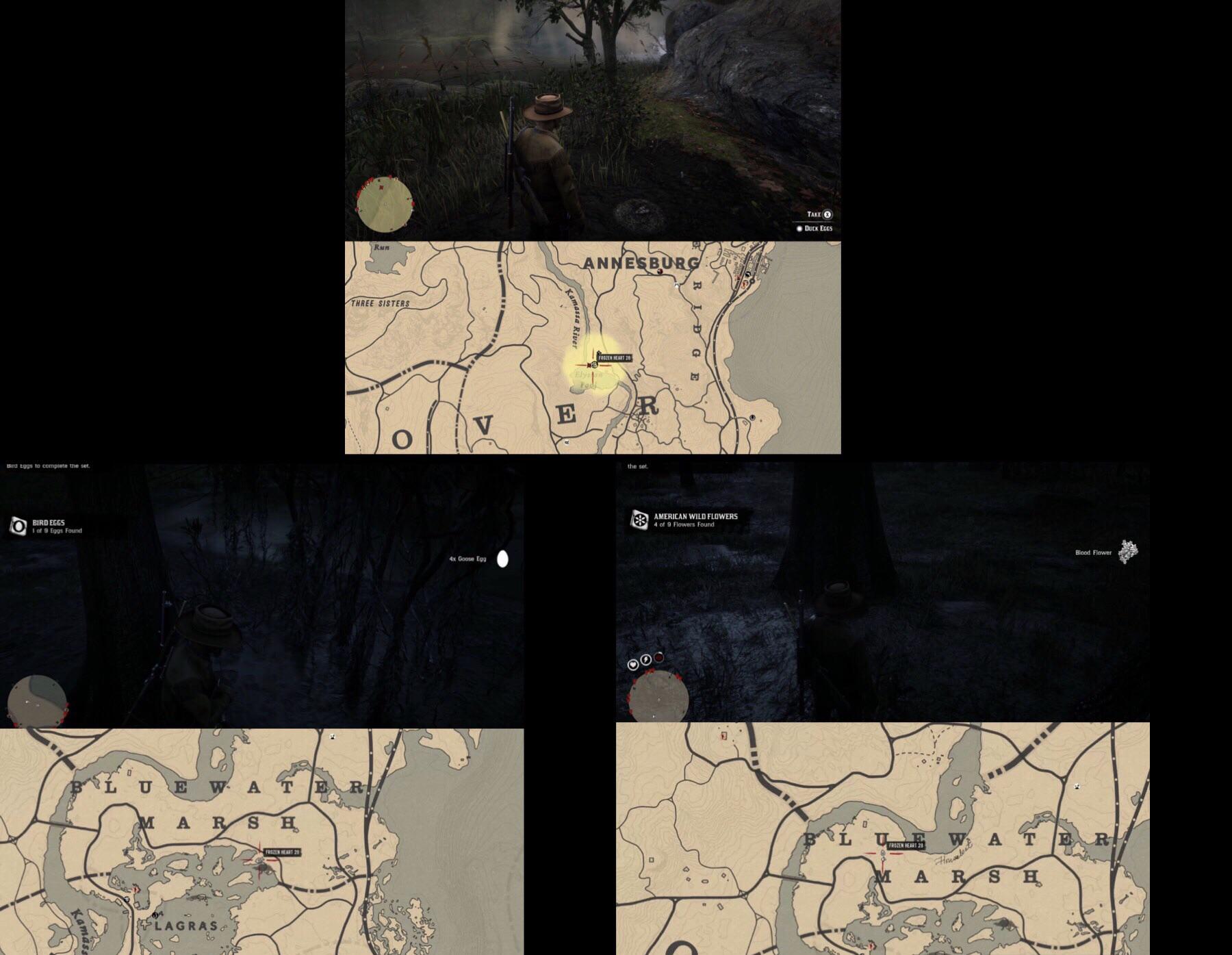 Here’s some locations for role playing quests. Above each map is the