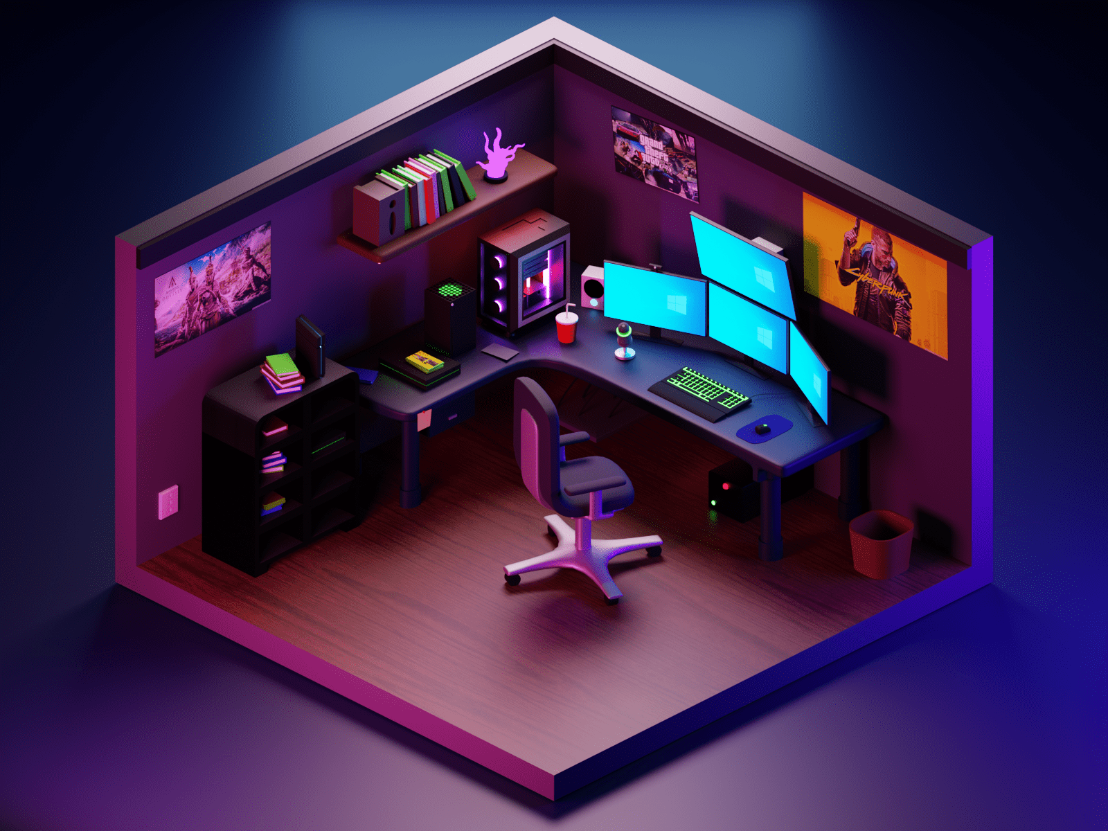 Gaming room r/blender