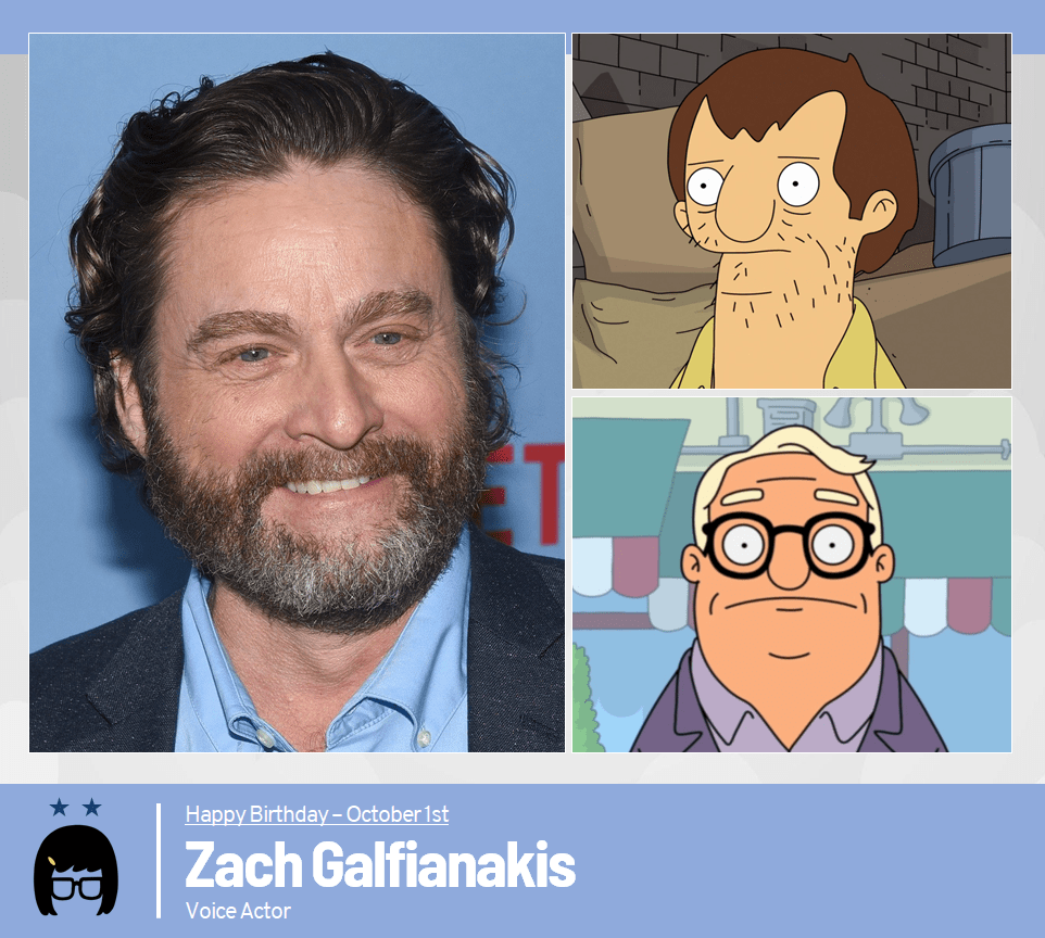 Happy Birthday to Actor Zach Galifianakis, who provides the voices of