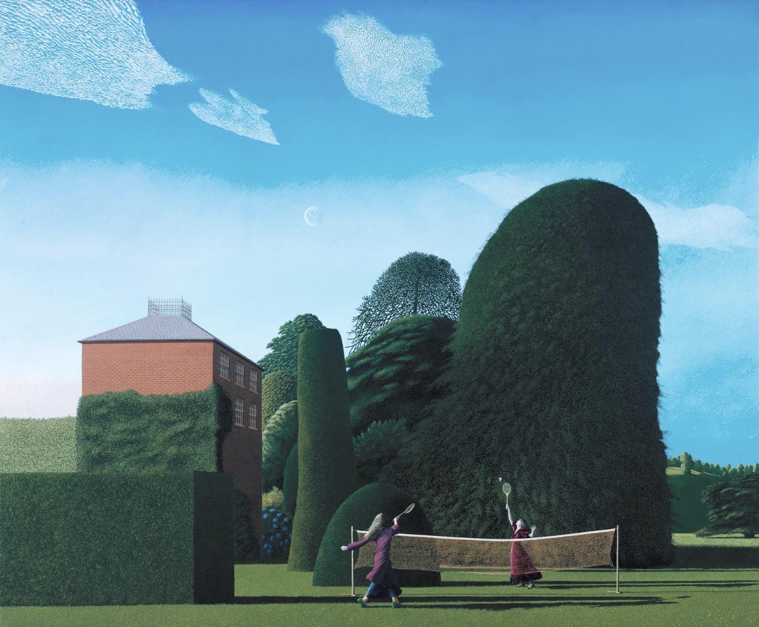 David Inshaw The Badminton Game (1973) r/museum