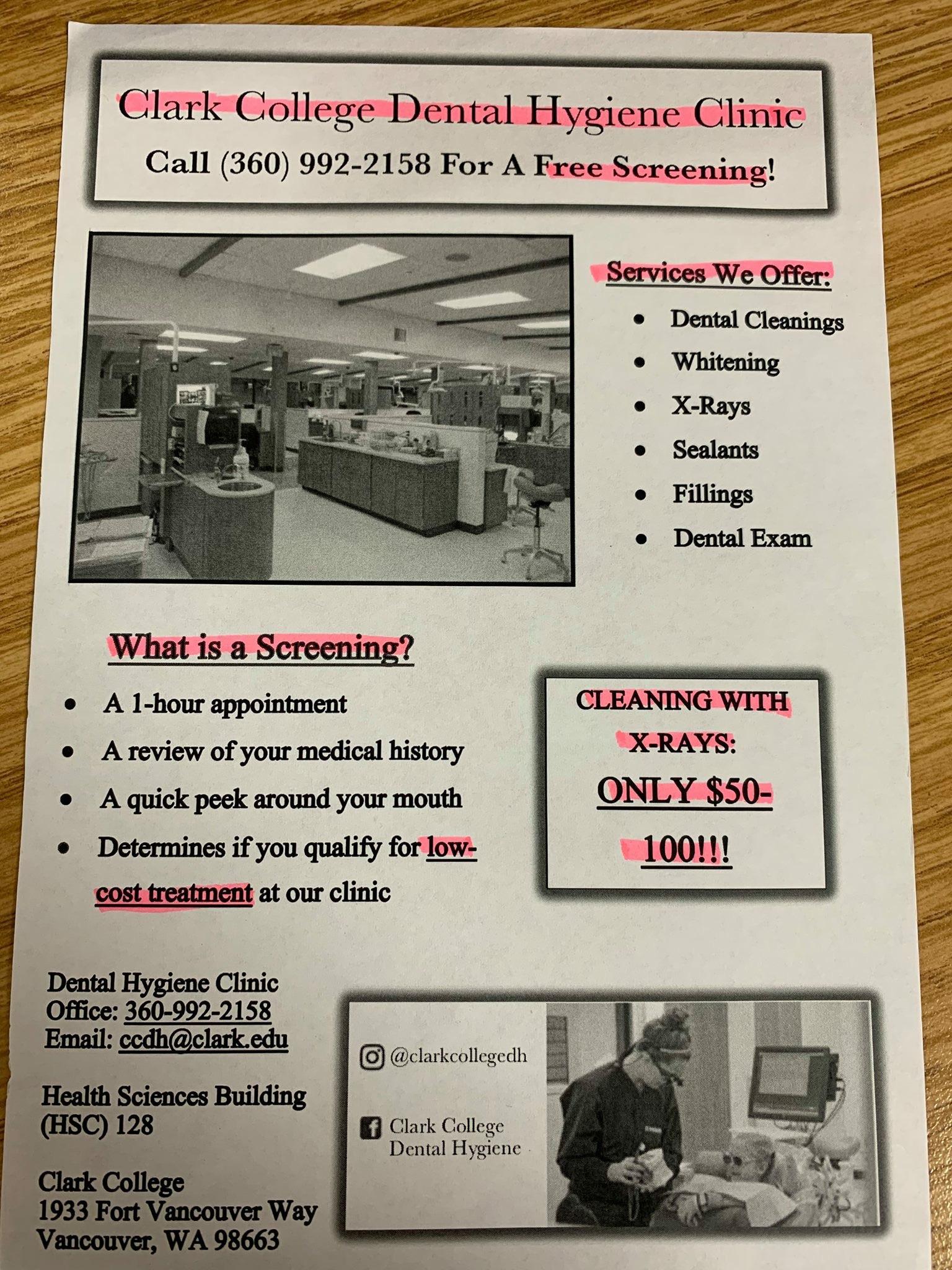 Hi reddit, I’m a student at Clark College Dental Hygiene looking for