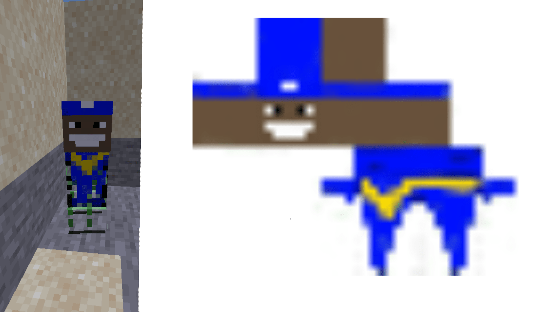 Making a dababy texture (dont ask) and the creeper model is different