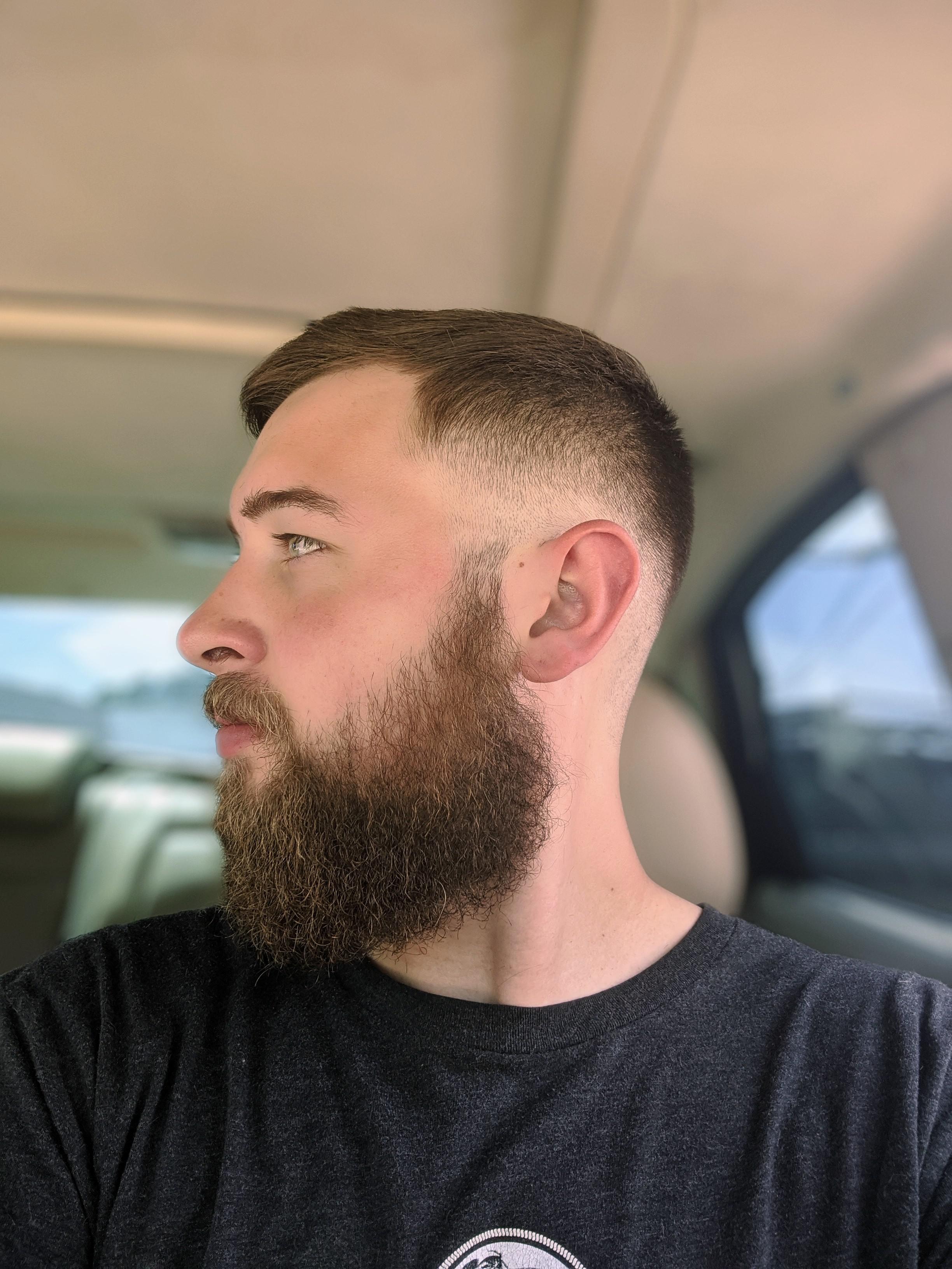 First cut since quarantine The hair comes off, The beard lives on beards