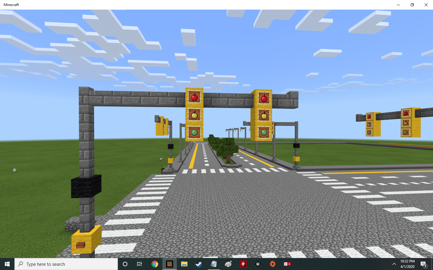 My take on traffic lights r/Minecraft
