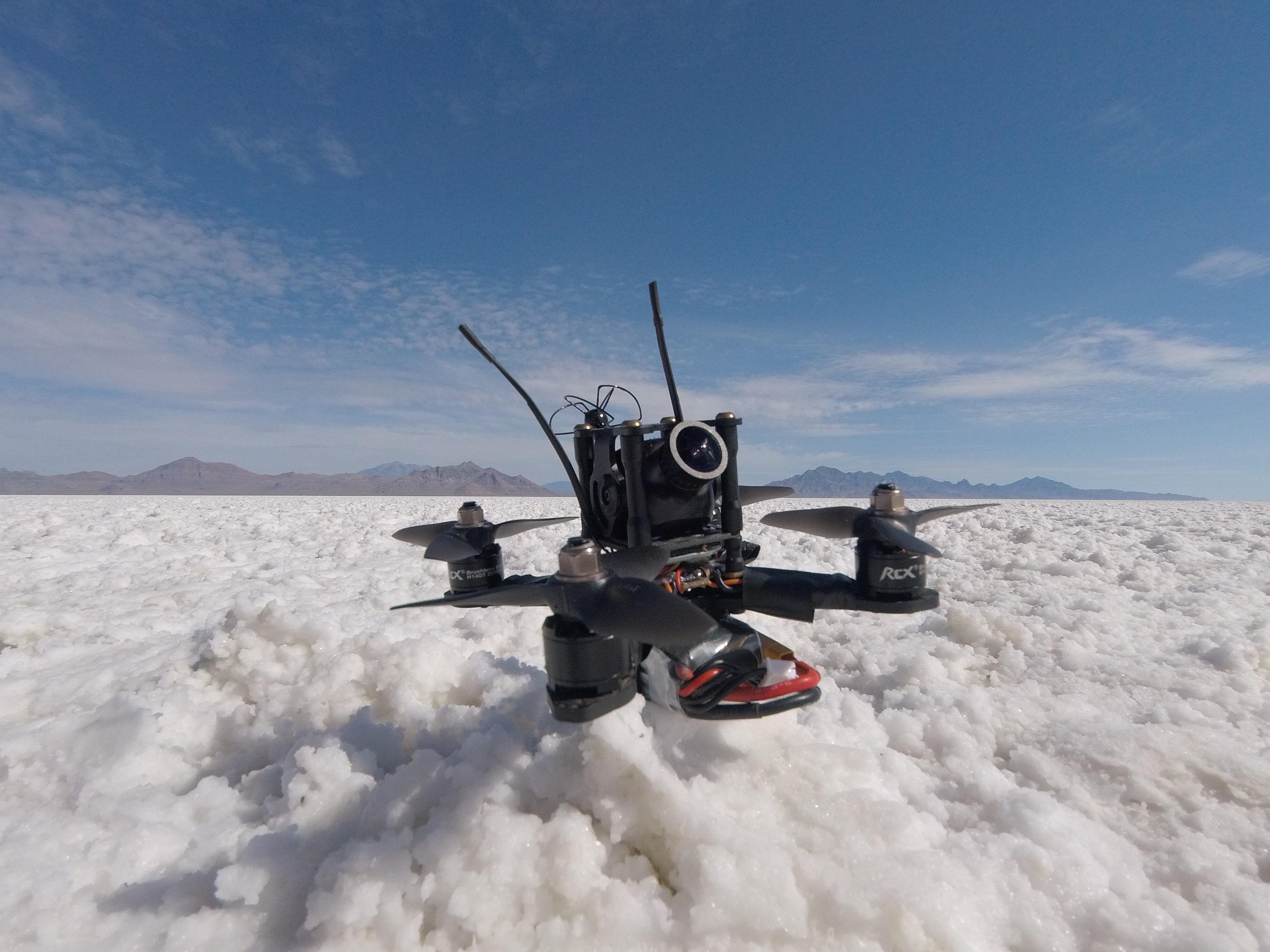 Salt flats in Utah. r/fpv