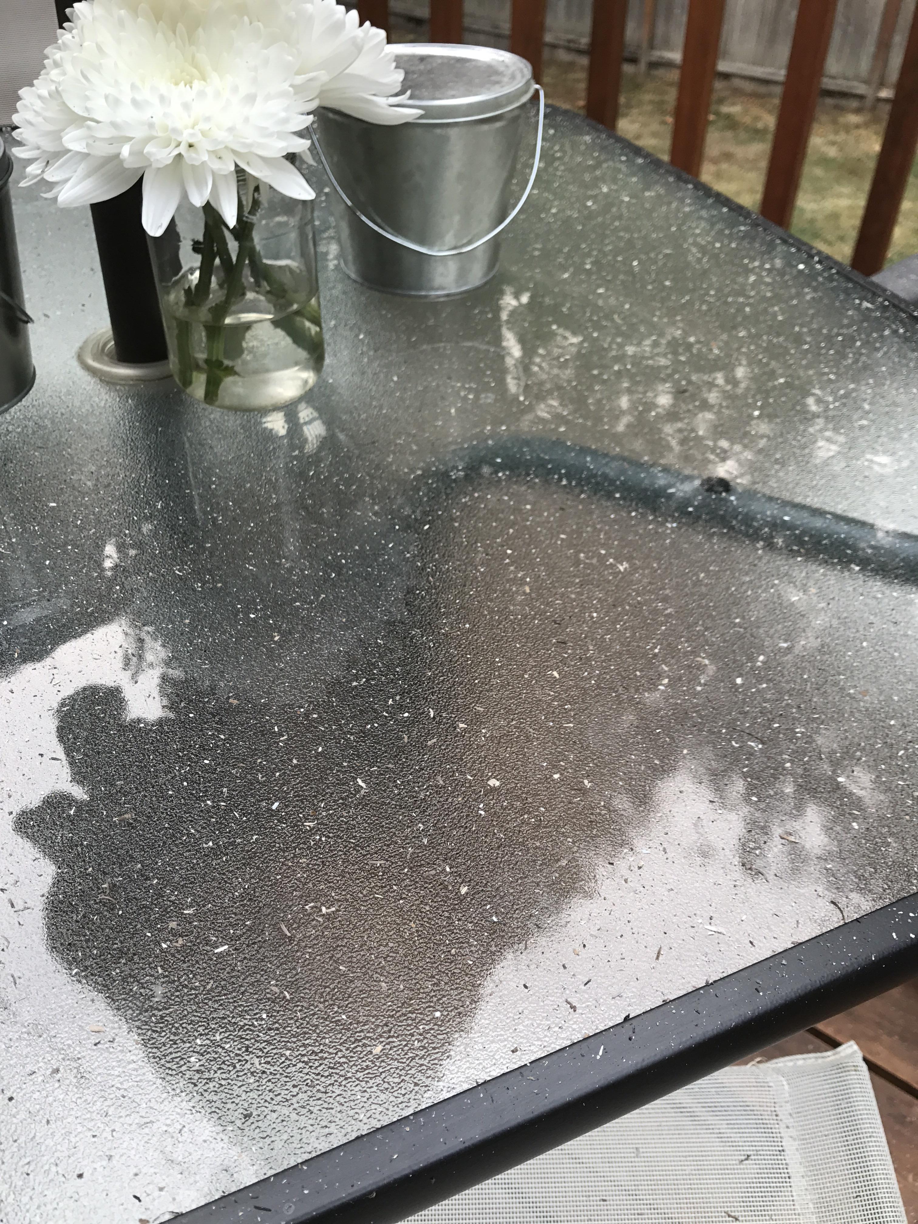 3 hour accumulation of ash near Maple Valley. Stay safe our Eastern