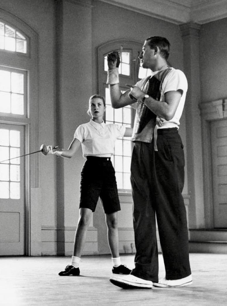 Grace Kelly, fencing instruction on the set of 'The Swan', 1956 (776x1046) r/OldSchoolCelebs