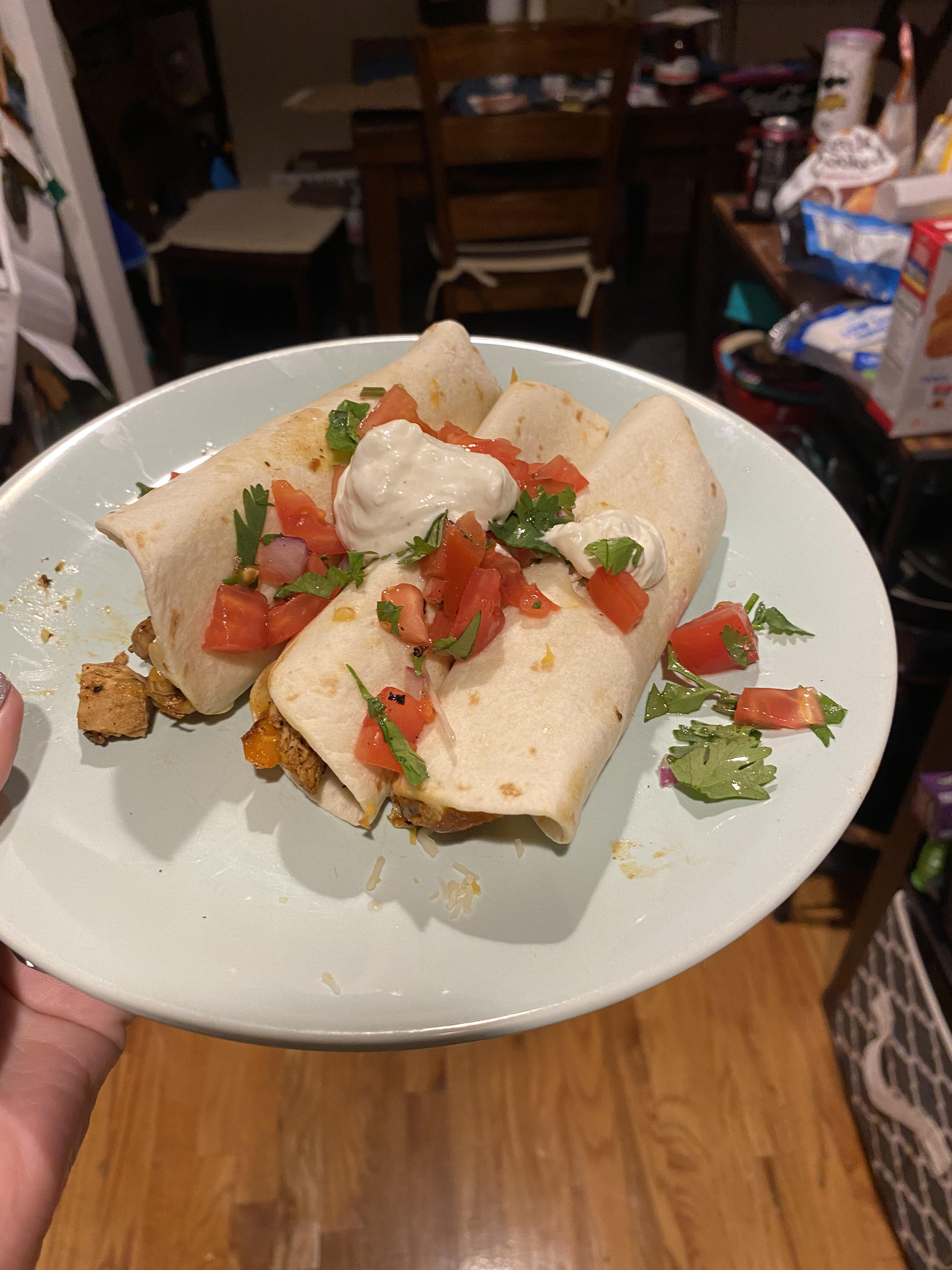Chicken adobo flautas [Home Chef] mealkits