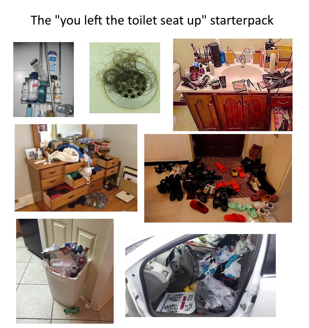 The "you left the toilet seat up" starter pack r/starterpacks